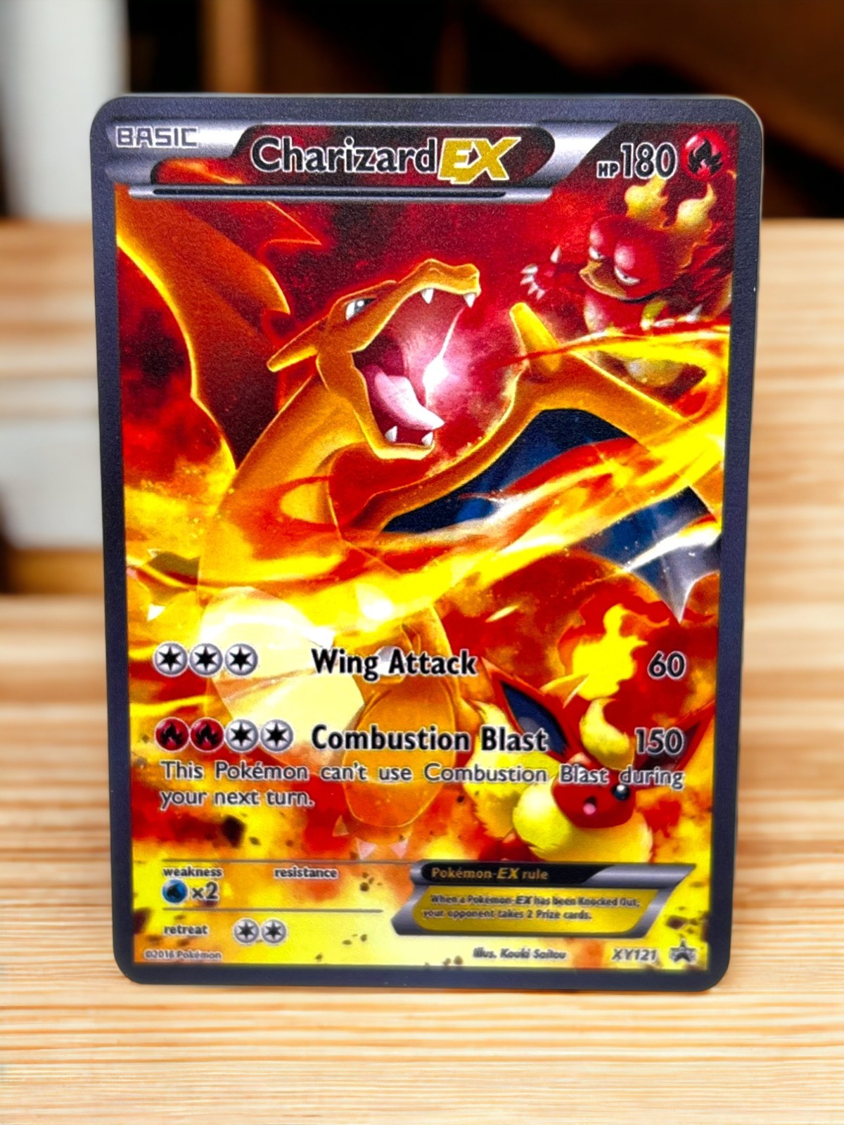 Charizard EX Gold Metal Card Collectible Gift/Display