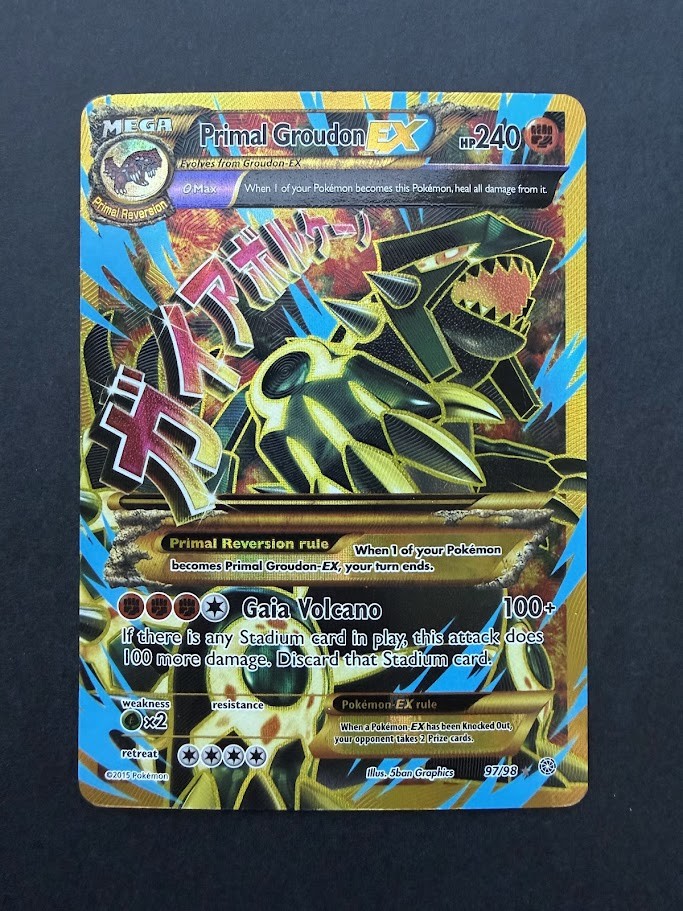 Primal Groudon EX (Shiny Full Art) 97/98 Ultra Rare XY – Ancient Origins HP