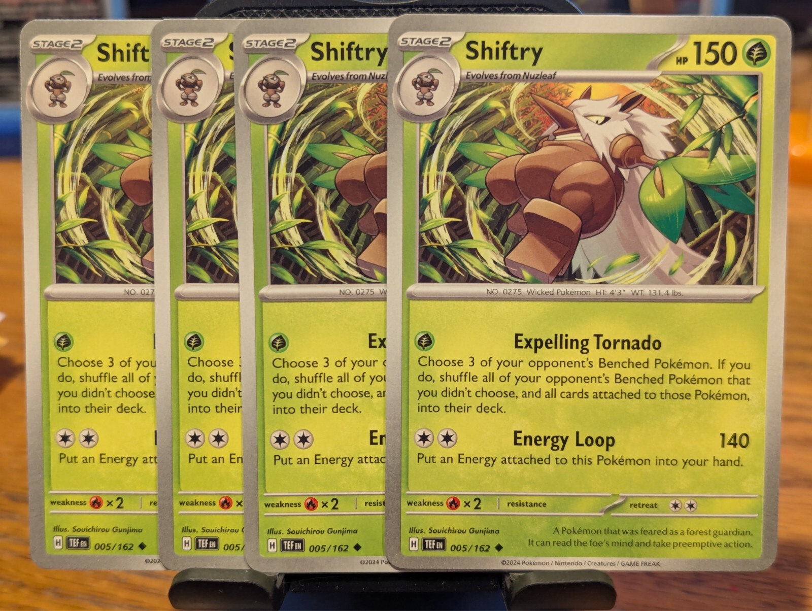 Pokemon TCG Temporal Forces Shiftry 005/162 x4 Playset