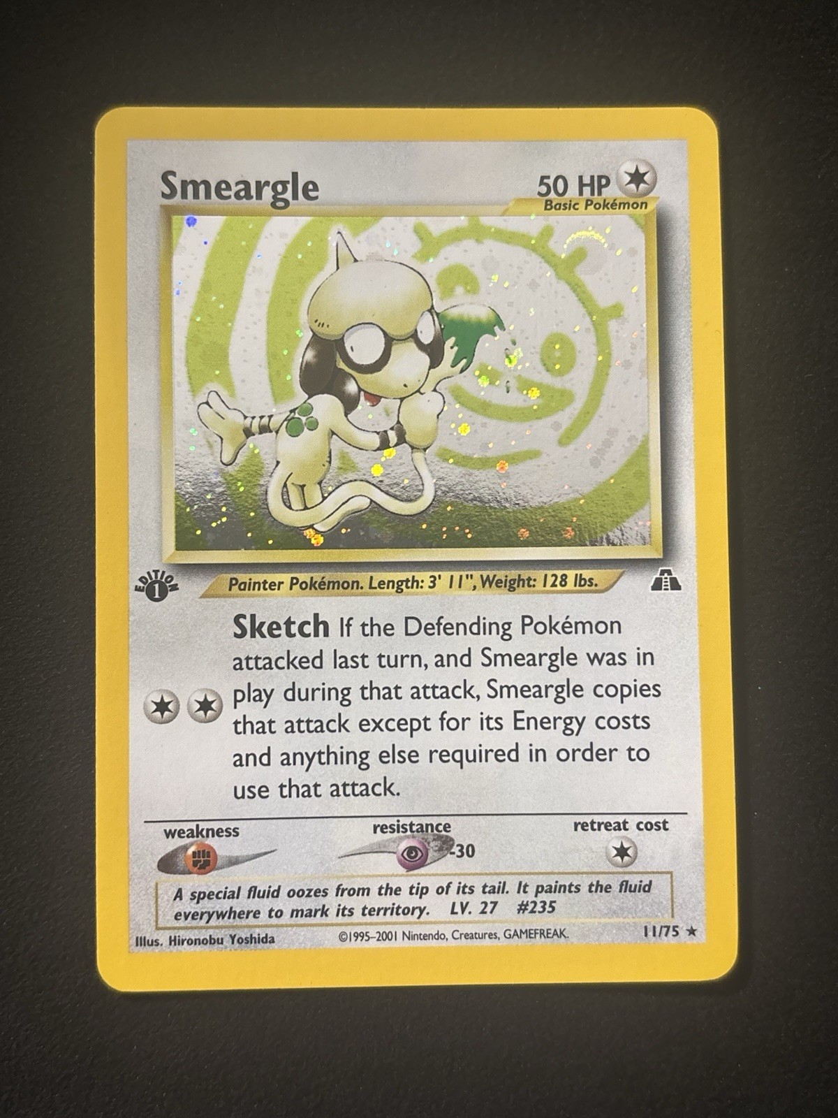 Smeargle 11/75 Neo Discovery Holo 1st Edition Pokémon TCG – NM
