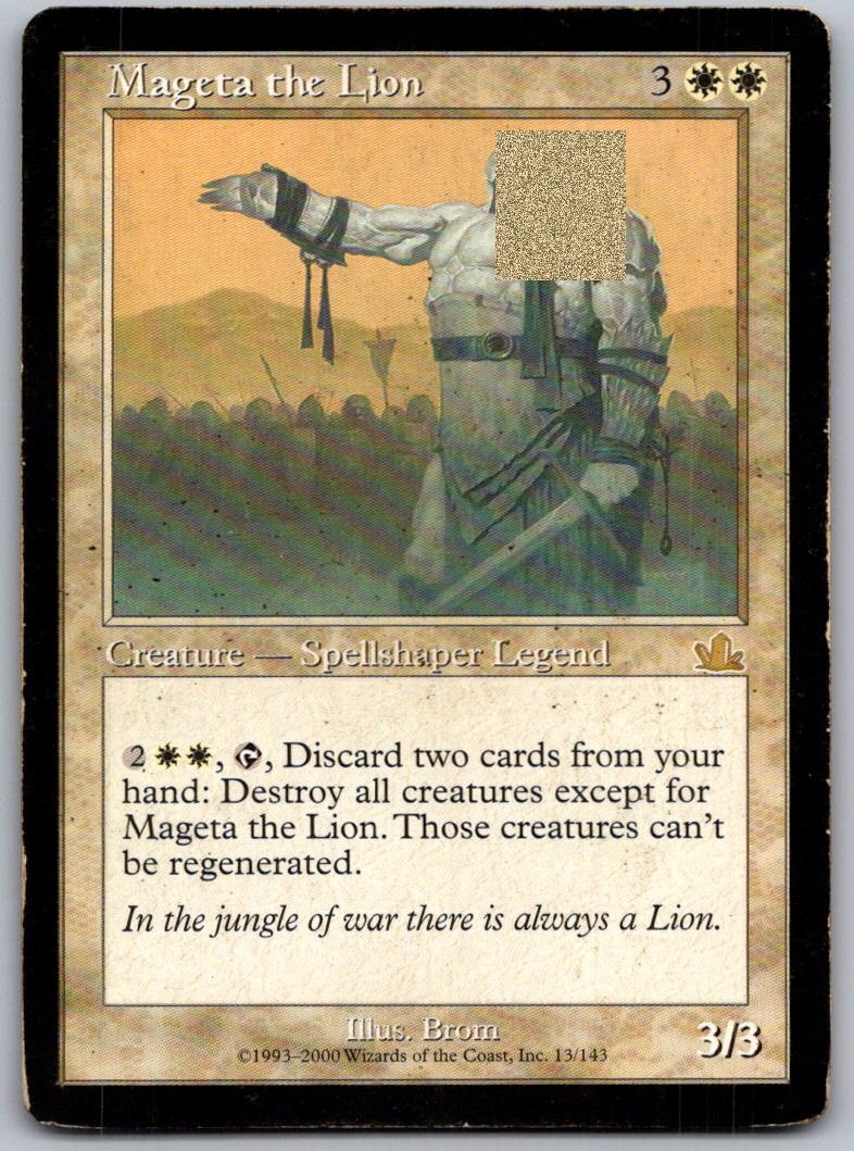 Mageta the Lion 13 Rare Prophecy Magic: The Gathering Lightly Played