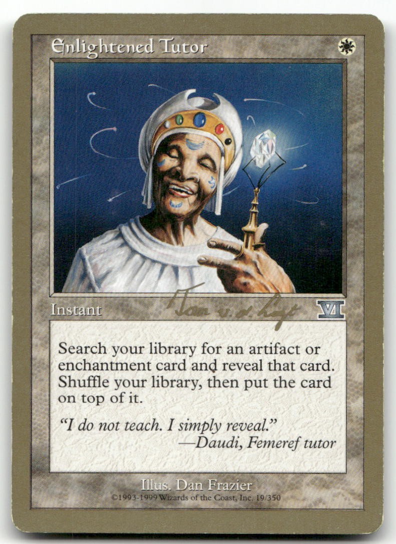 Enlightened Tutor – 2000 Tom van de Logt (6ED) MP World Championship Magic MTG