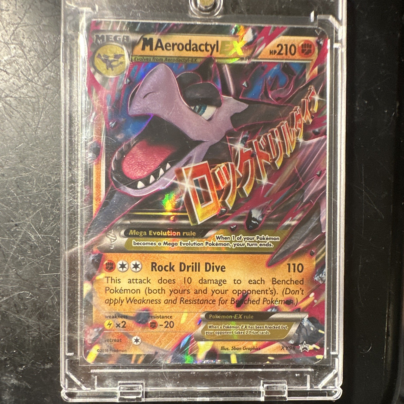 The Pokémon Company M Aerodactyl EX XY98 Promo Full Art Holo Mega 2016