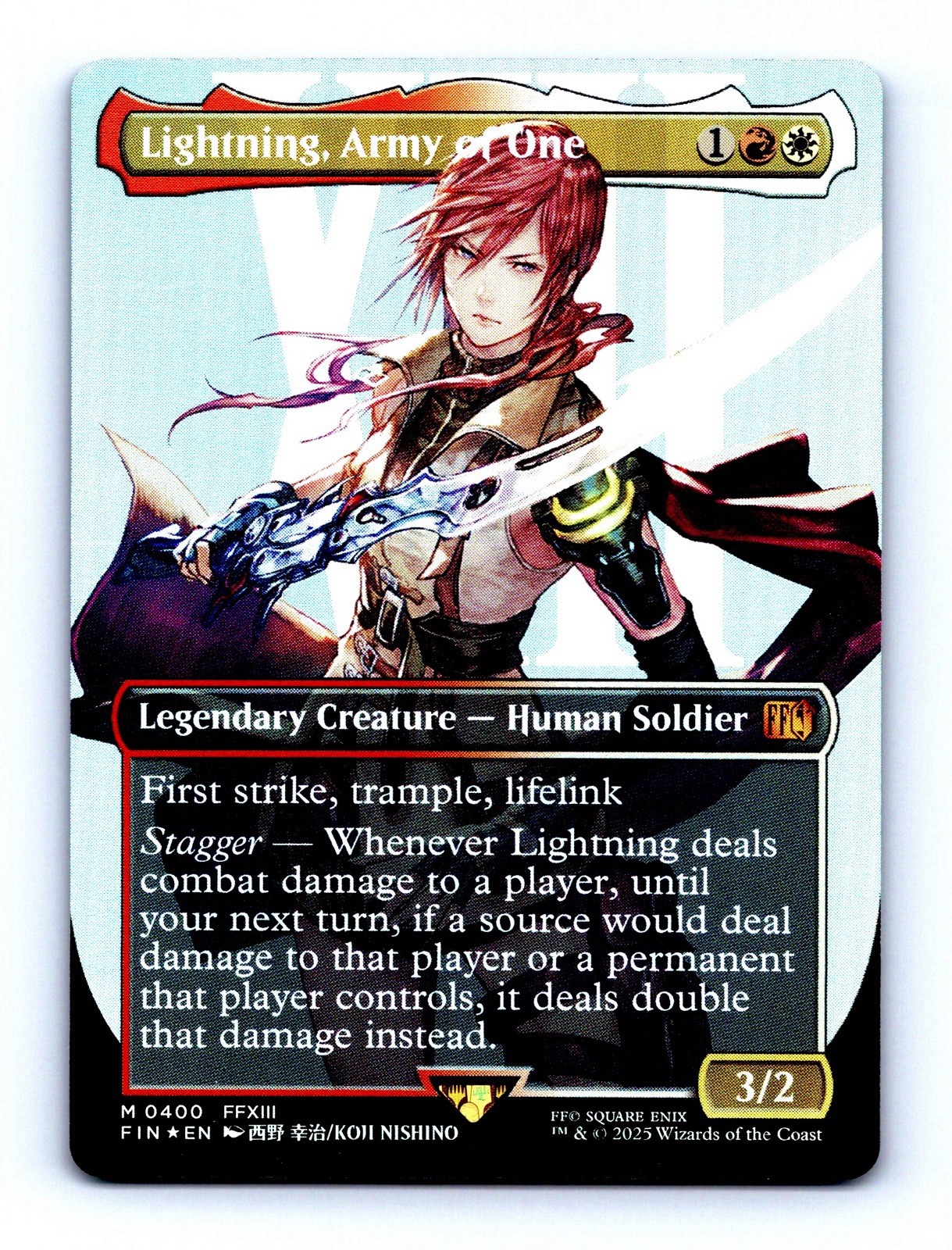 2025 MTG Final Fantasy LIGHTNING, ARMY OF ONE (Character Foil) #0400 * NM