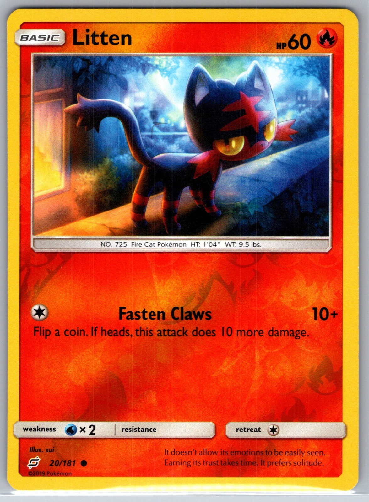 Litten 20/181 Common Reverse Holo SM9 LP