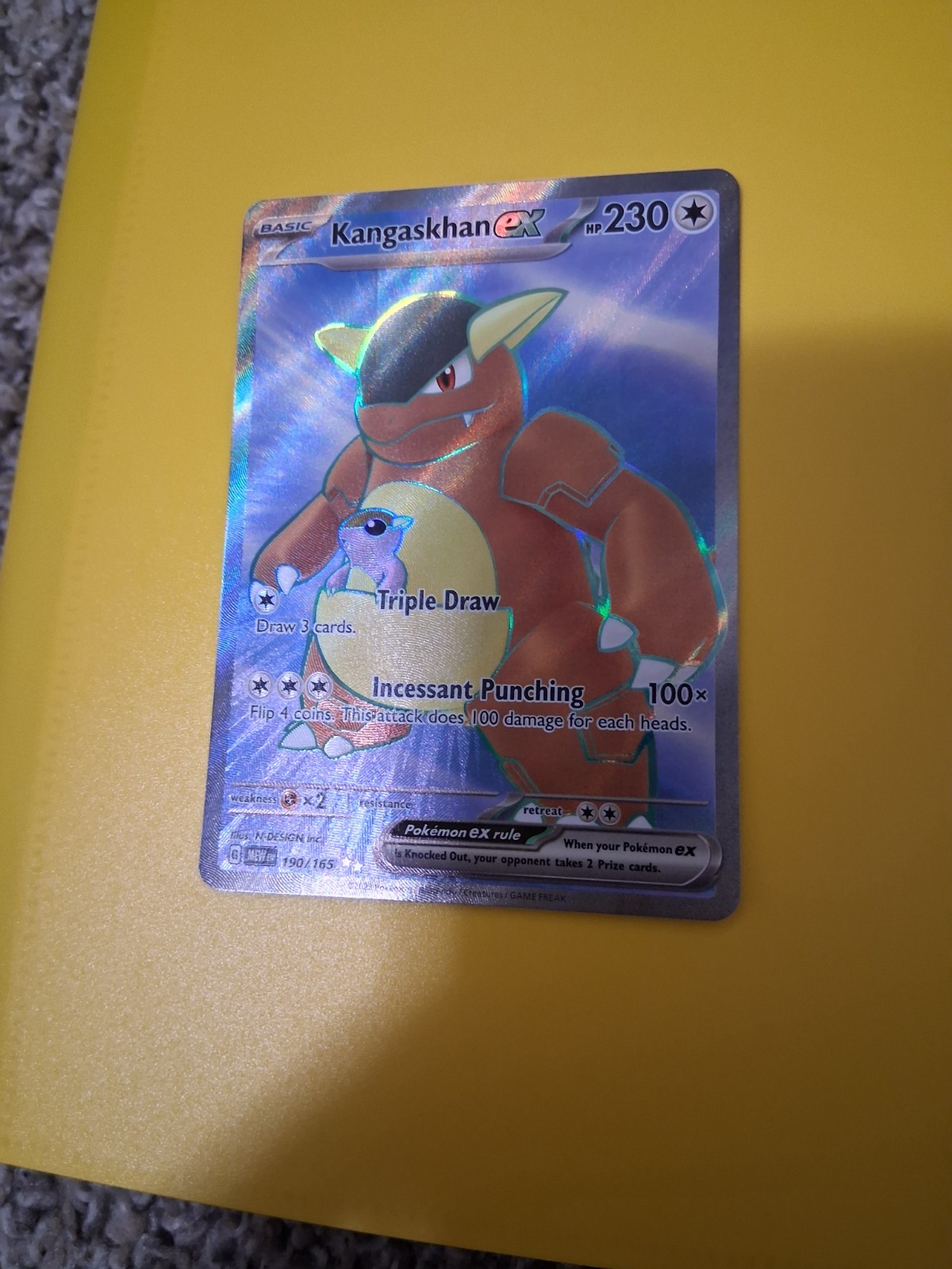 Kangaskhan ex 190/165 Ultra Rare 151 Pokemon Holo Near Mint