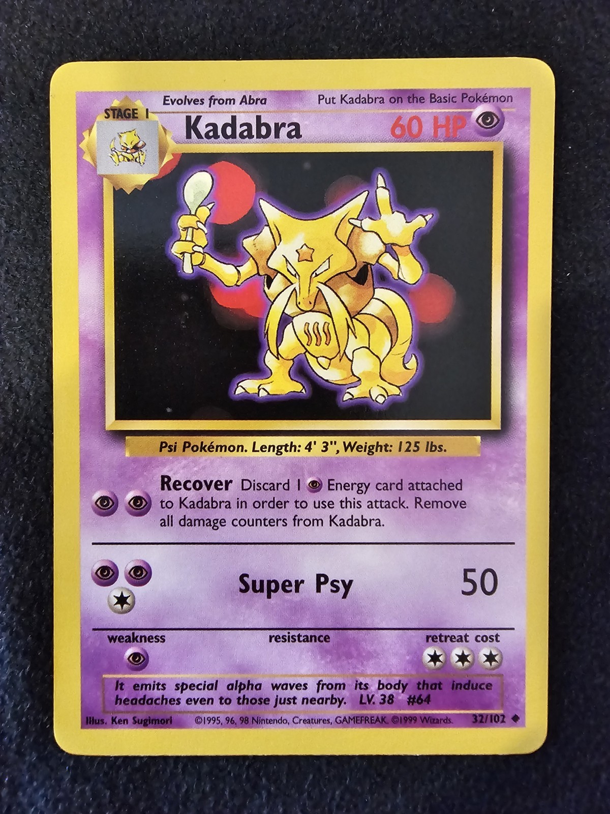 Kadabra 032/102 Base Set Regular NM