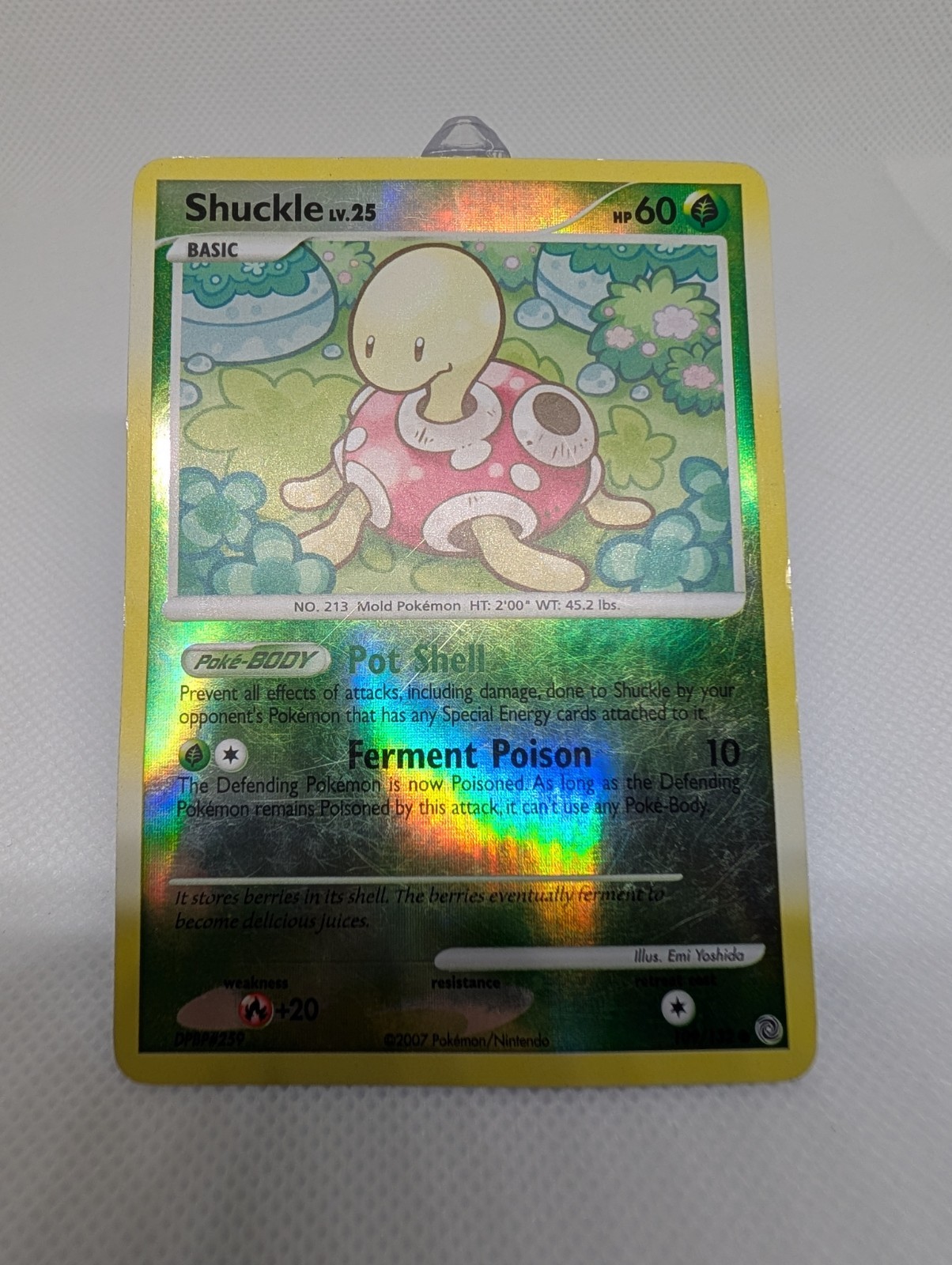 Shuckle 109/132 Reverse Holo Secret Wonders 2007 Pokemon Card MP