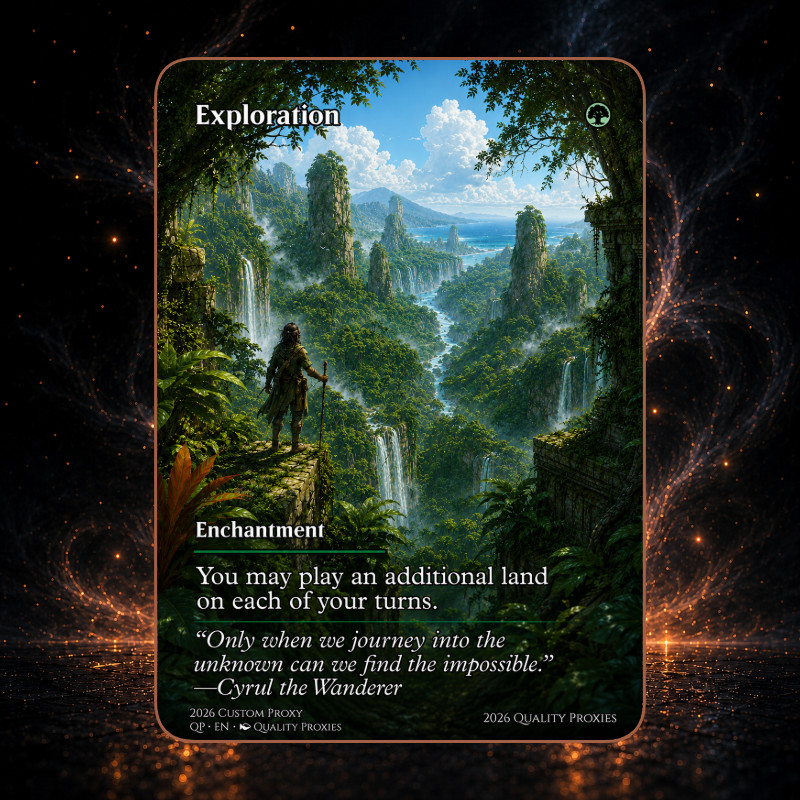 Exploration – Full Art Custom MTG card