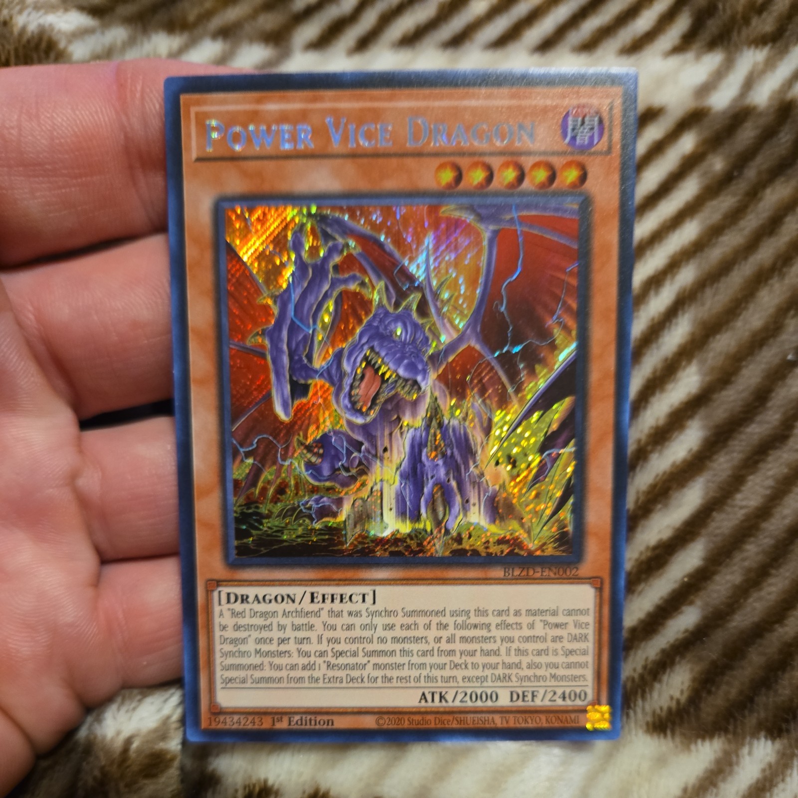 Power Vice Dragon BLZD-EN002 Blazing Dominion 1st Edition Secret