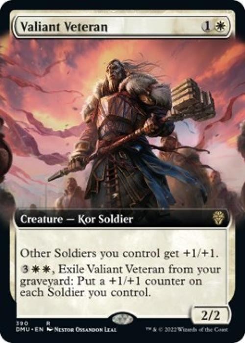 Valiant Veteran (Extended Art) – Near Mint MTG Dominaria United