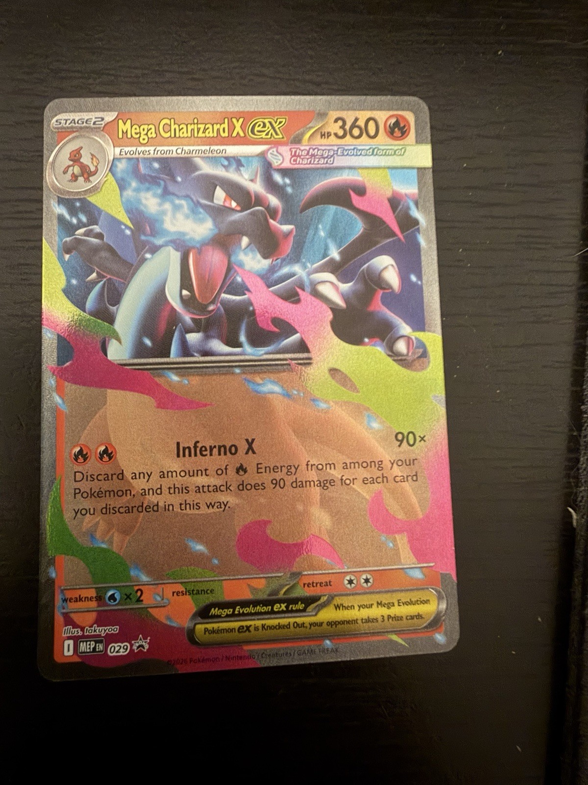 Mega Charizard X ex 029 Me: Mega Evolution Promo Holo