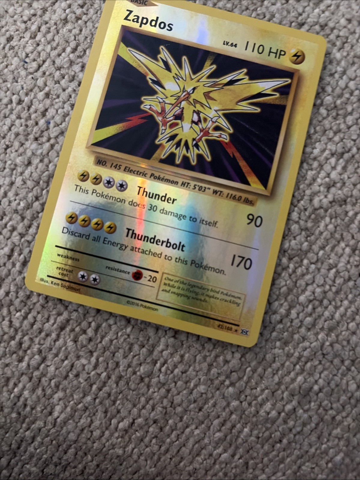 Zapdos 19/110 Legendary Collection Holo