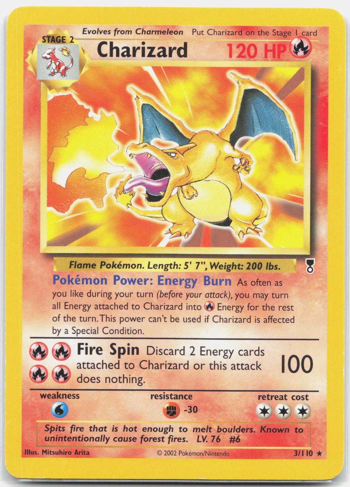 Charizard – 3/110 (WotC Legendary Collection) Rare Deck Exclusives PR 003/110 NM