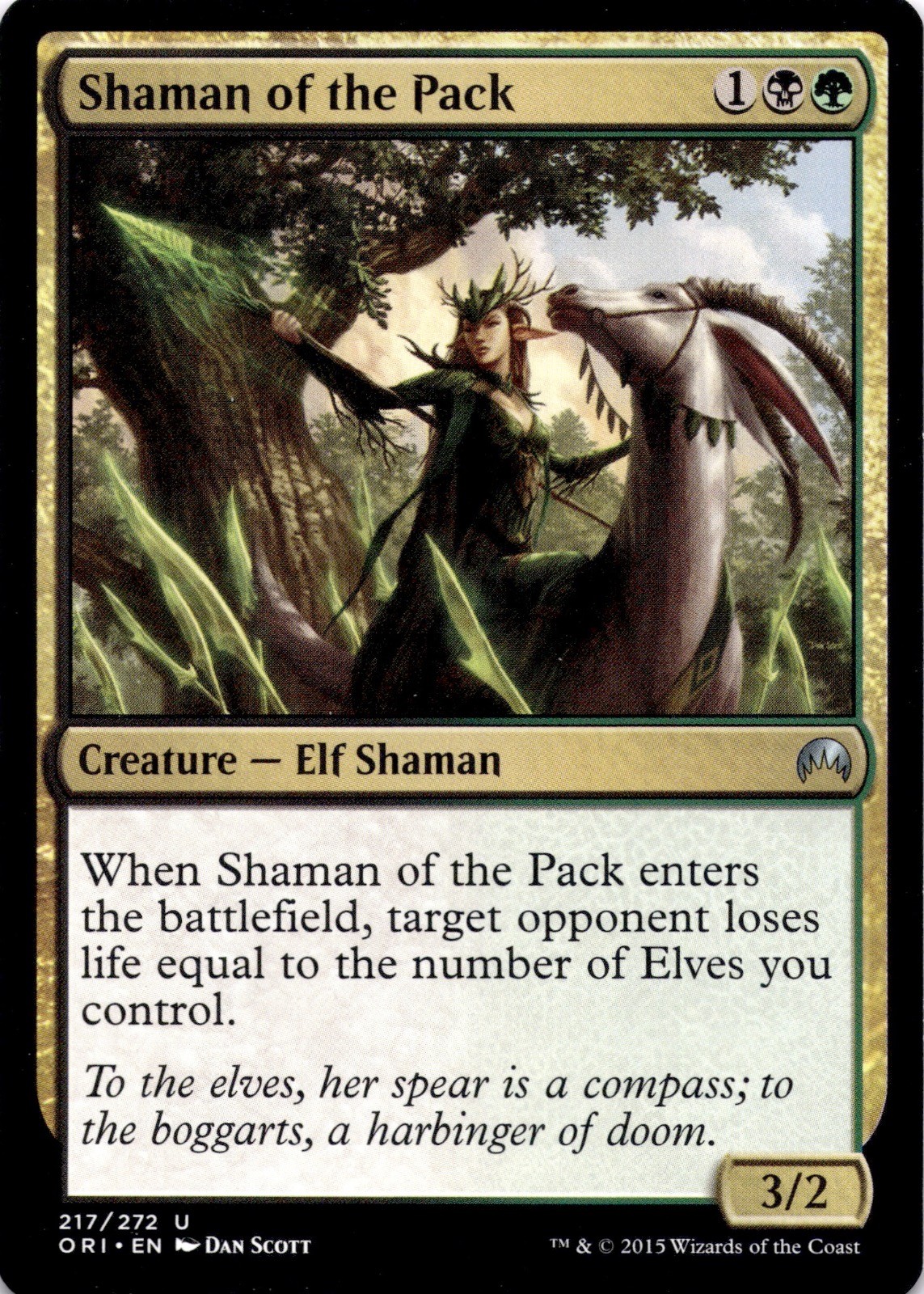 Shaman of the Pack ORI 217 Magic Origins Magic: The Gathering Near Mint