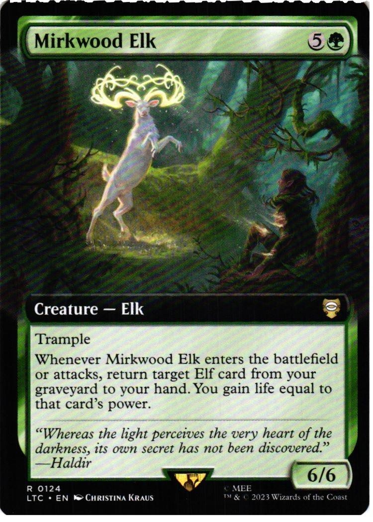 Mirkwood Elk (Extended Art) 124 Commander: The Lord of the Rings NM MTG