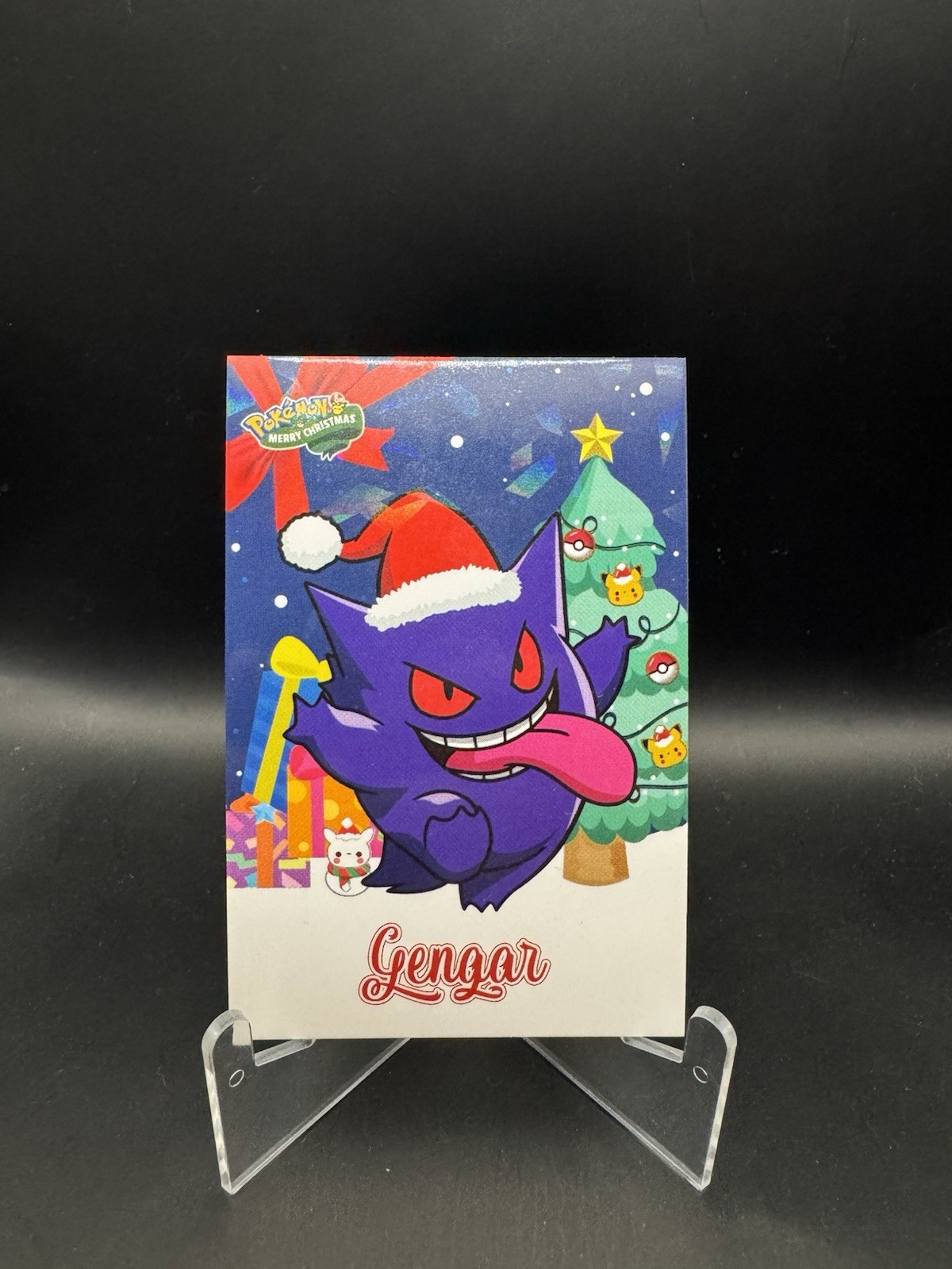 Pokémon Gengar “Tree & Presents” Database Set Christmas Cracked Ice Holo Peru