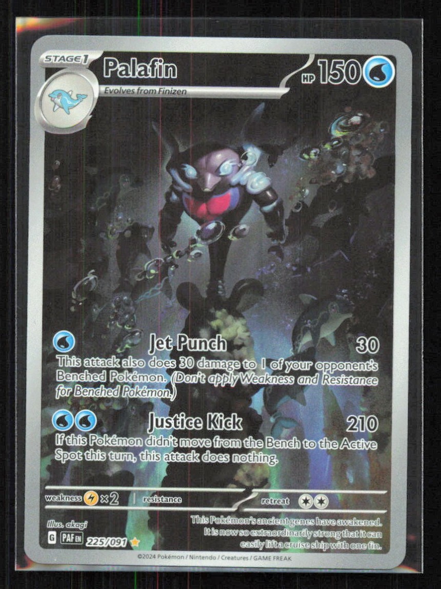 Palafin SV: Paldean Fates 225/091 Holo Illustration Rare 2024 Water akagi NM
