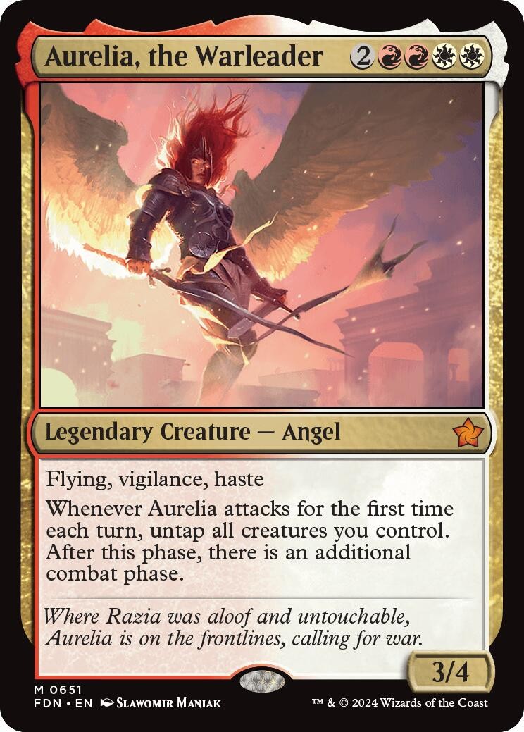 Aurelia, the Warleader Mythic Foundations NM Magic