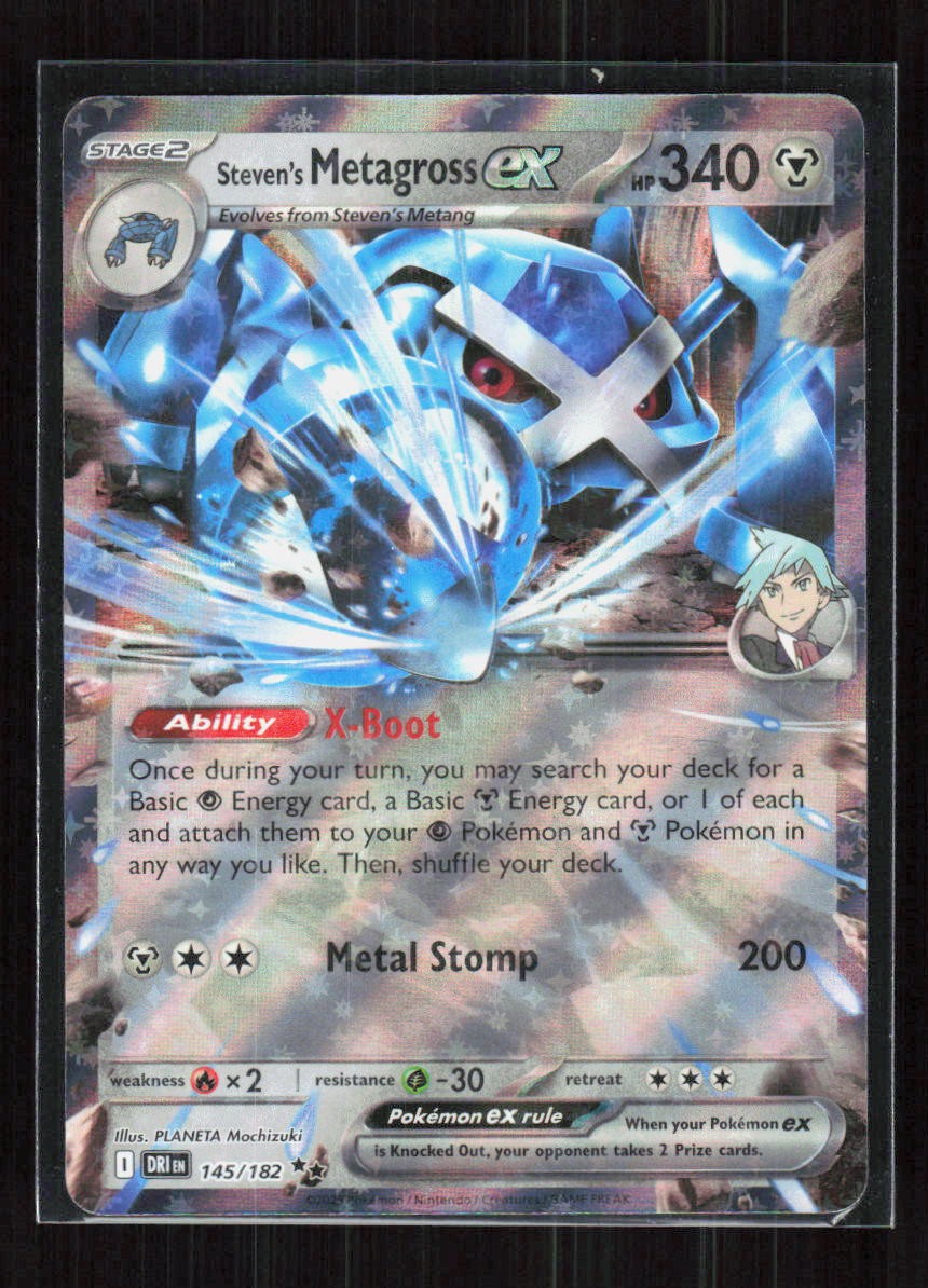 Steven’s Metagross ex Holo 145/182 SV10: Destined Rivals Double Rare NM