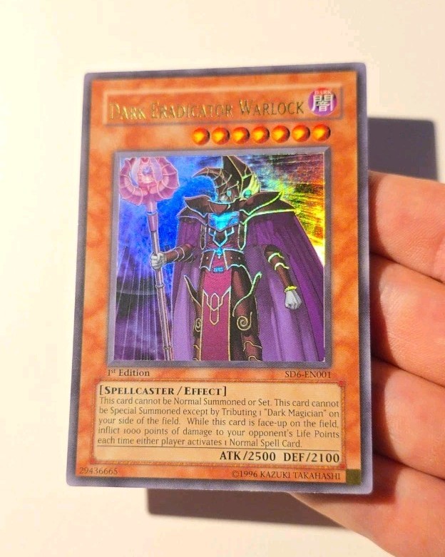 Yugioh Dark Eradicator Warlock SD6-EN001 1st Edition Ultra Rare LP
