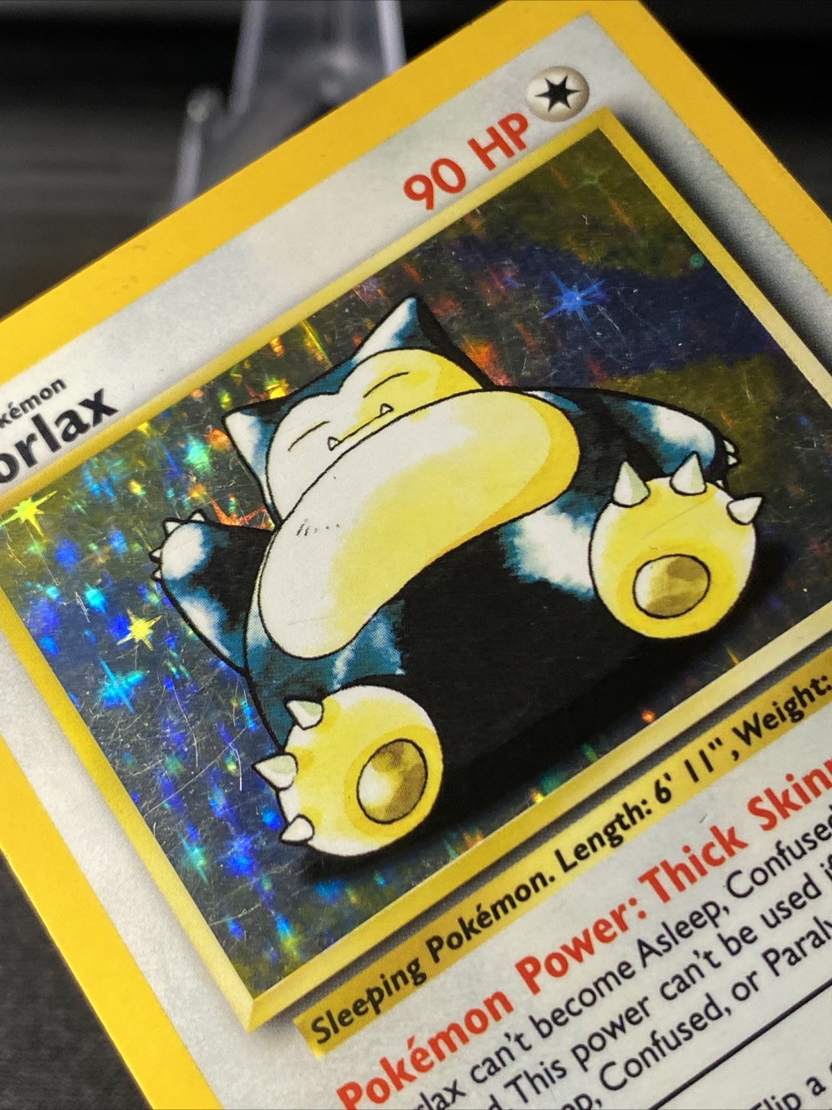 Snorlax 11/64 Pokémon TCG Jungle 1999 No Symbol Error Holo Rare Vintage WOTC