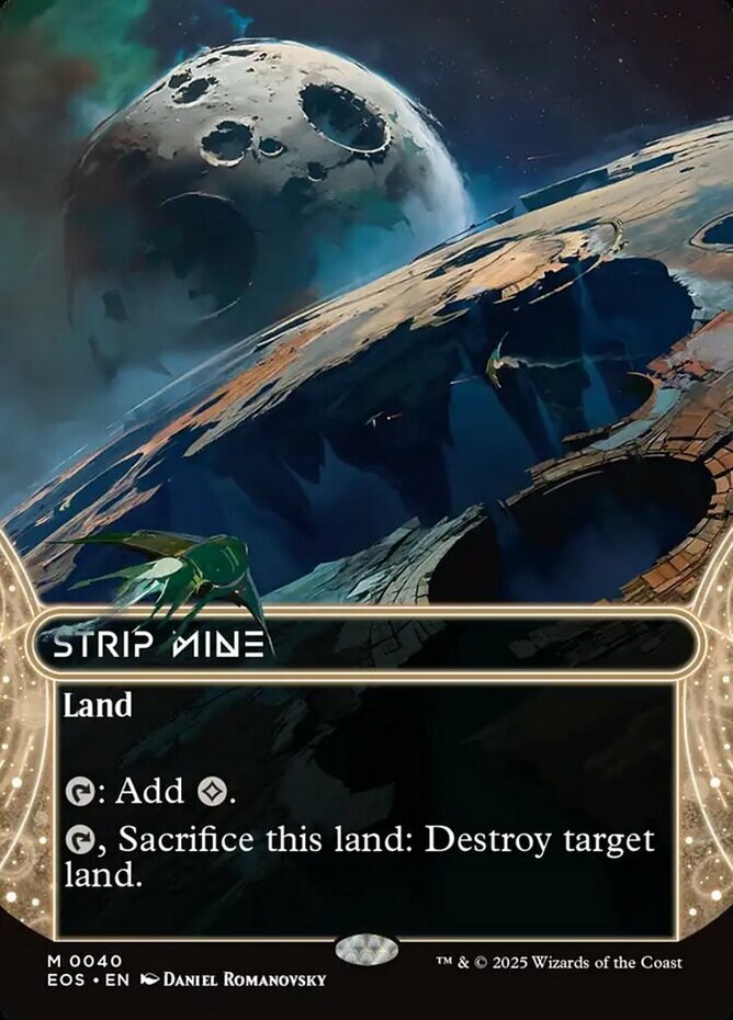 1x MTG Strip Mine (0040) – Borderless Near Mint, English – Edge of Eternities: S