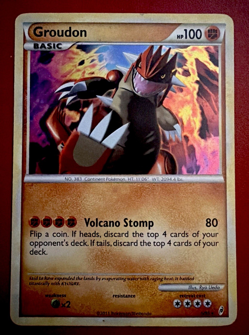 Groudon 6/95 Call of Legends Holo
