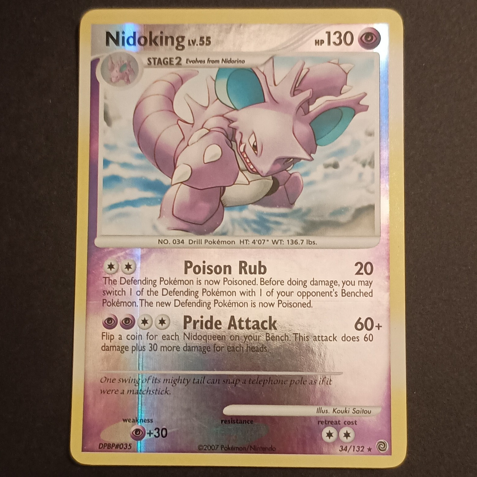 Nidoking 34/132 Secret Wonders Rare Reverse Holo English Stage 2