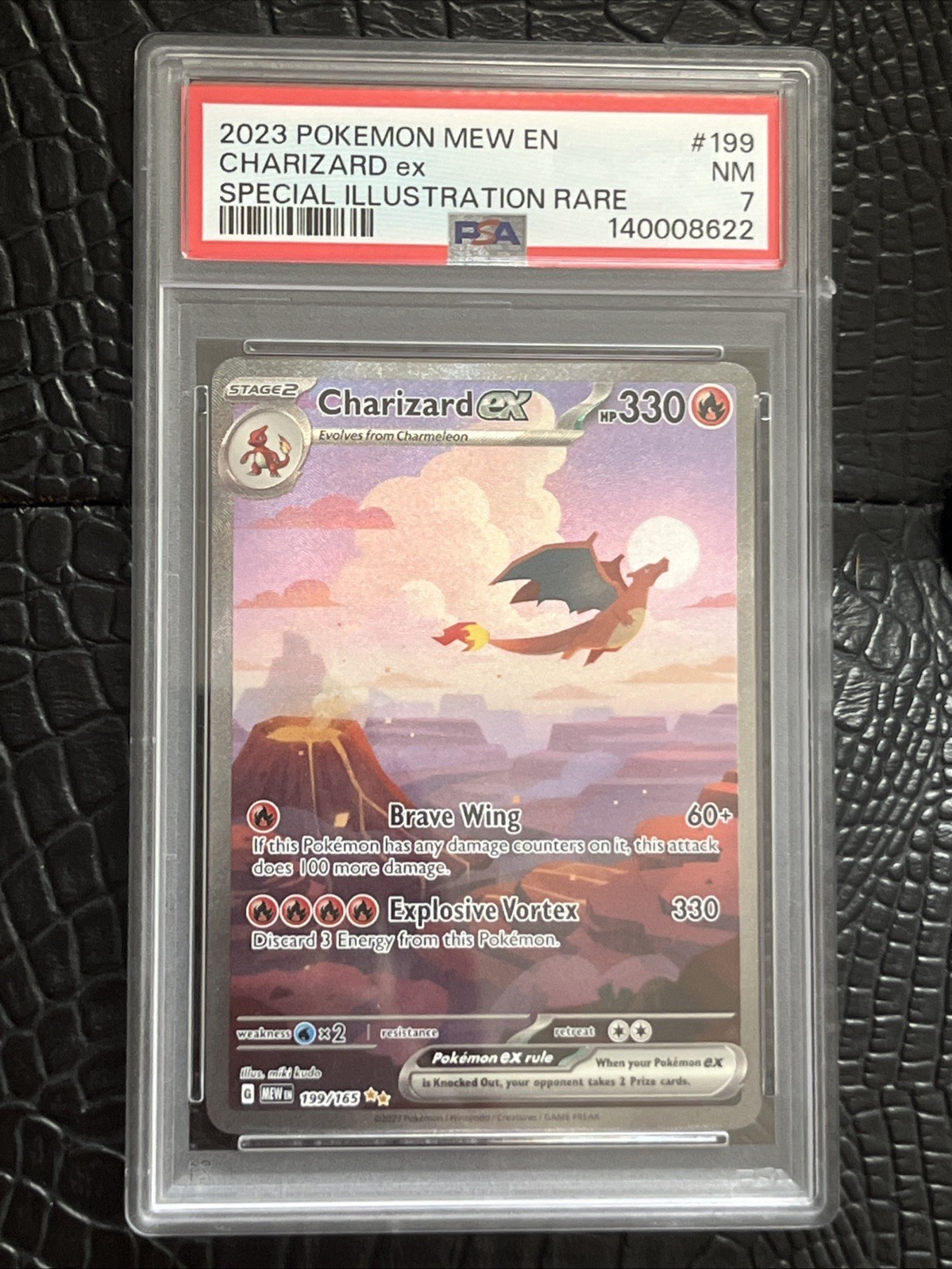 Pokémon Charizard ex 199/165 SV151 PSA 7 Special Illustration Rare Holo 2023 151