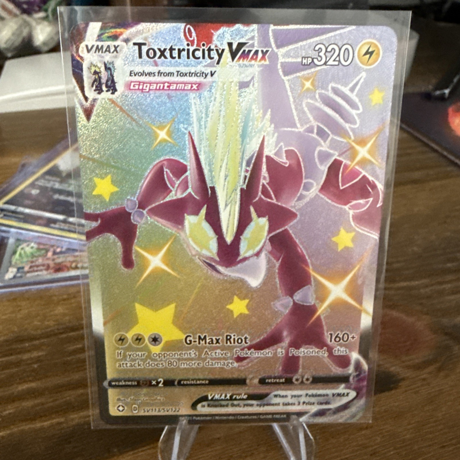 Toxtricity VMAX SV113/SV122 Shining Fates: Shiny Vault Shiny Holo Rare NM