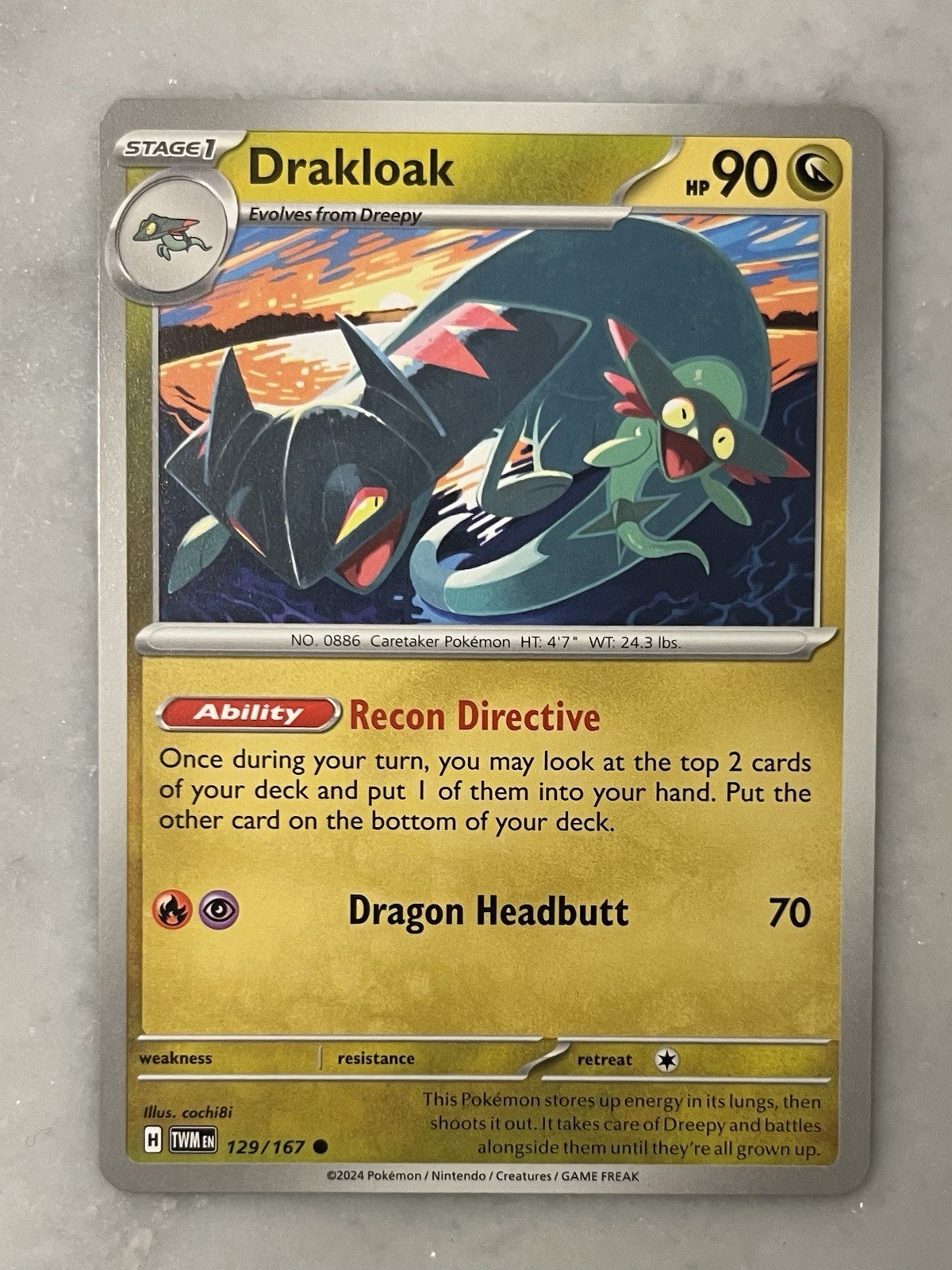 Drakloak | 129/167 | SV06: Twilight Masquerade | Common Regular | NM/M | Pokémon