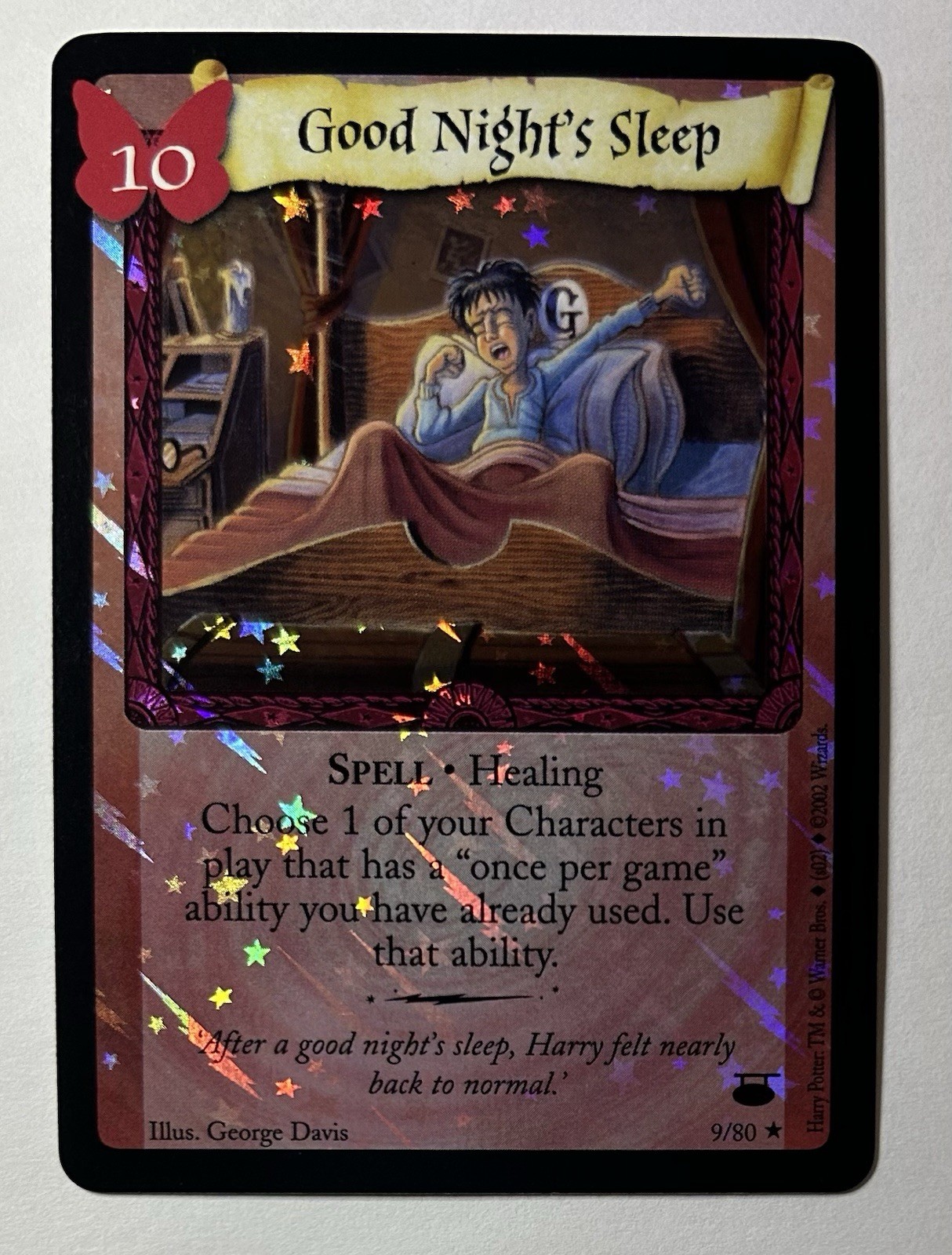 Harry Potter Diagon Alley TCG CCG Good Night’s Sleep Holo Foil 9/80 LP