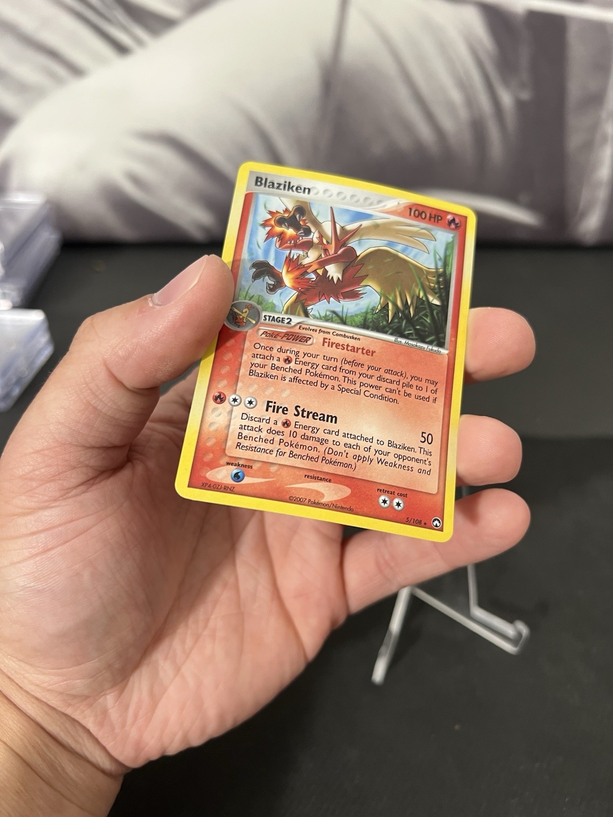 BLAZIKEN HOLO RARE POWER KEEPERS 5/108 FIRE HOLO POKEMON CARD