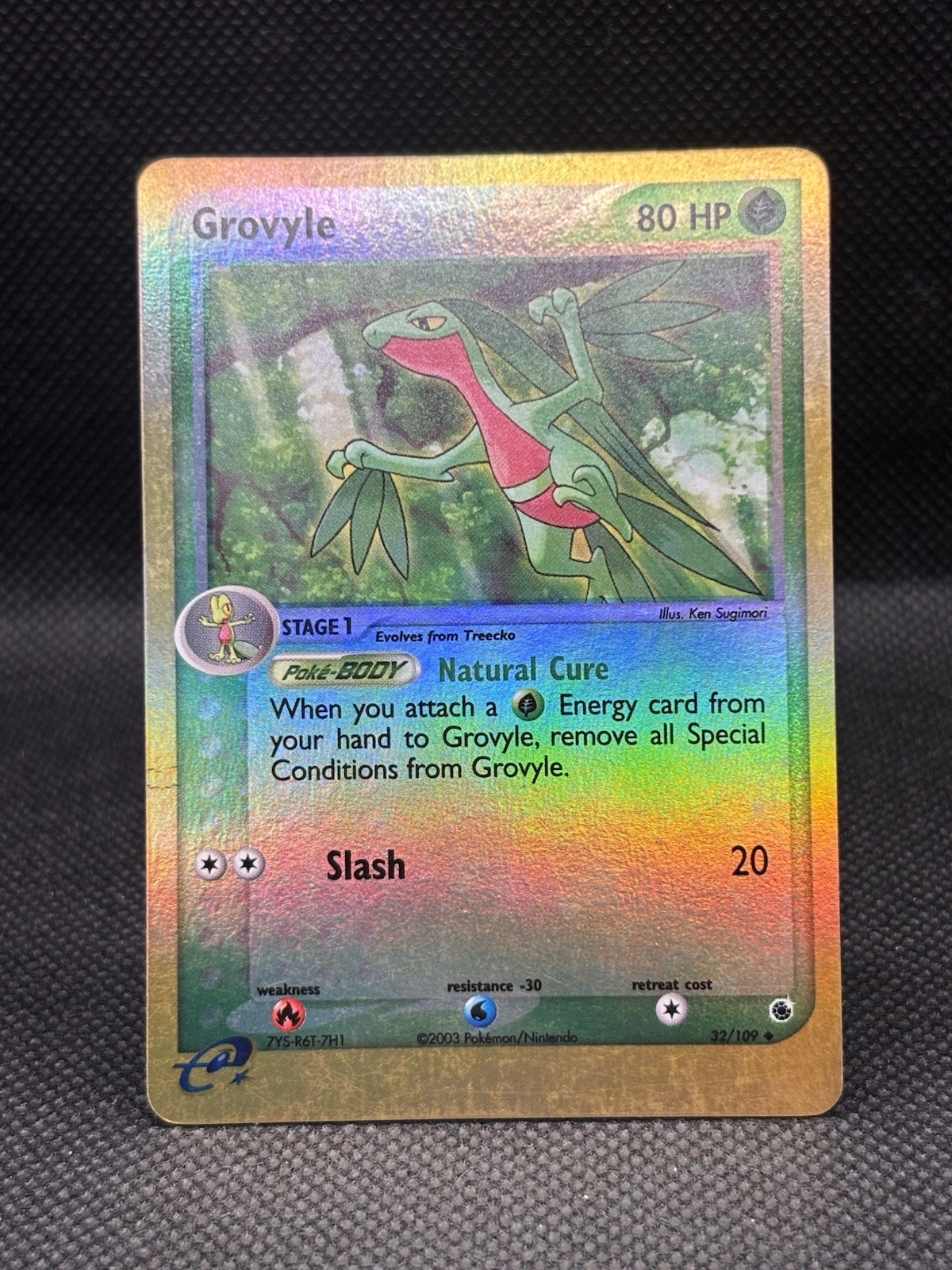 Grovyle 32/109 Reverse Holo Pokémon Card – Ruby and Sapphire 2003