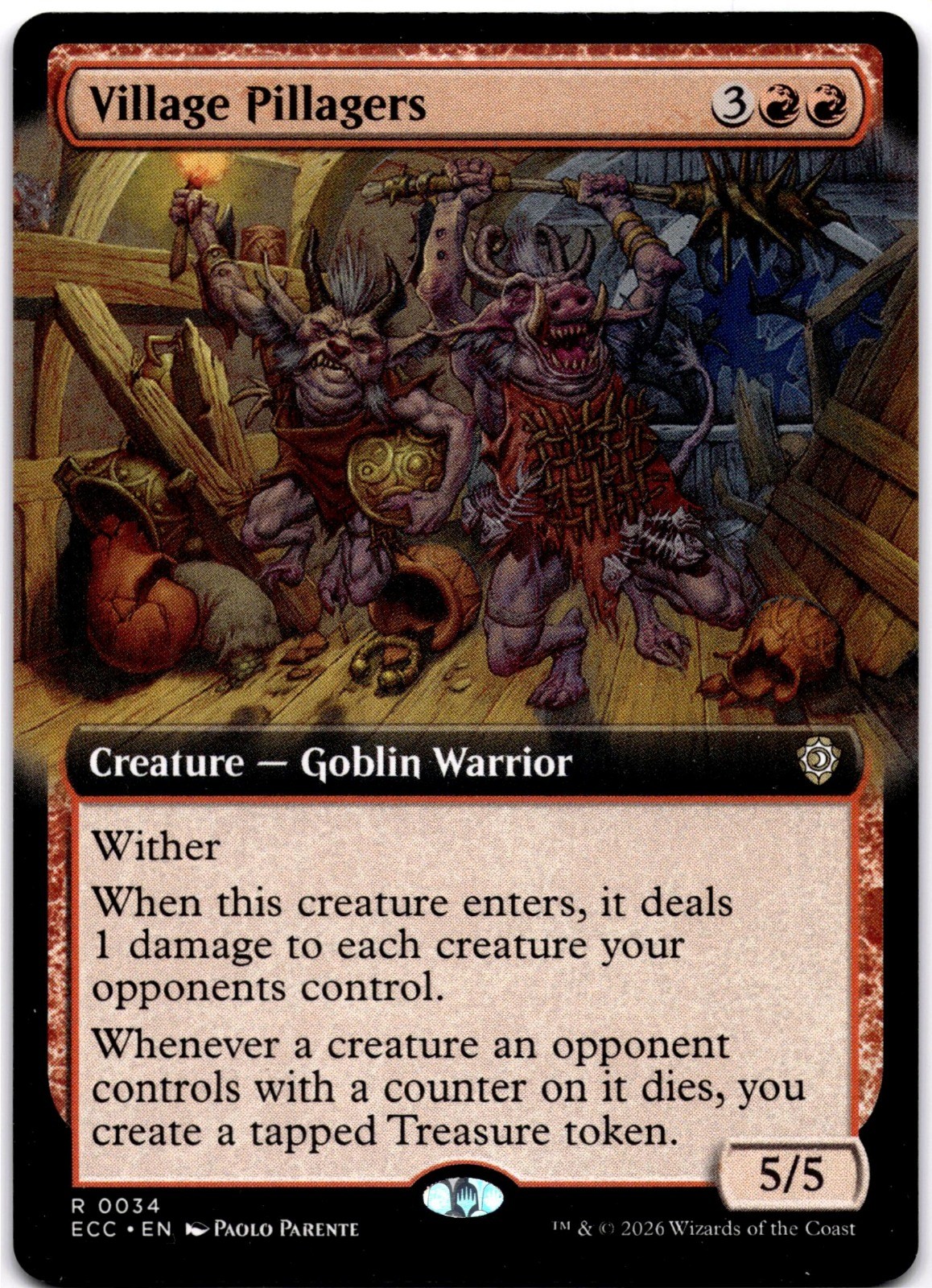 Village Pillagers (Extended Art) R : Lorwyn Eclipsed 34 ECC Paolo Parente