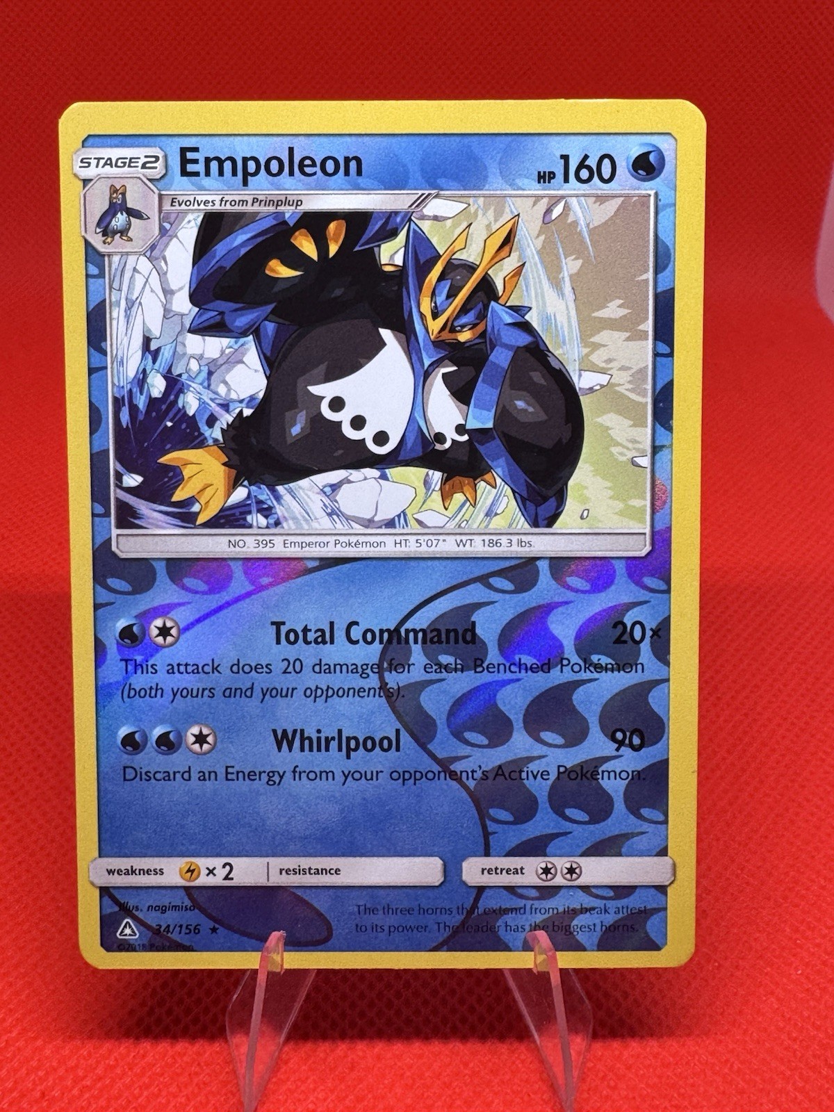 Empoleon Reverse Holo Rare SM – Ultra Prism 34/156