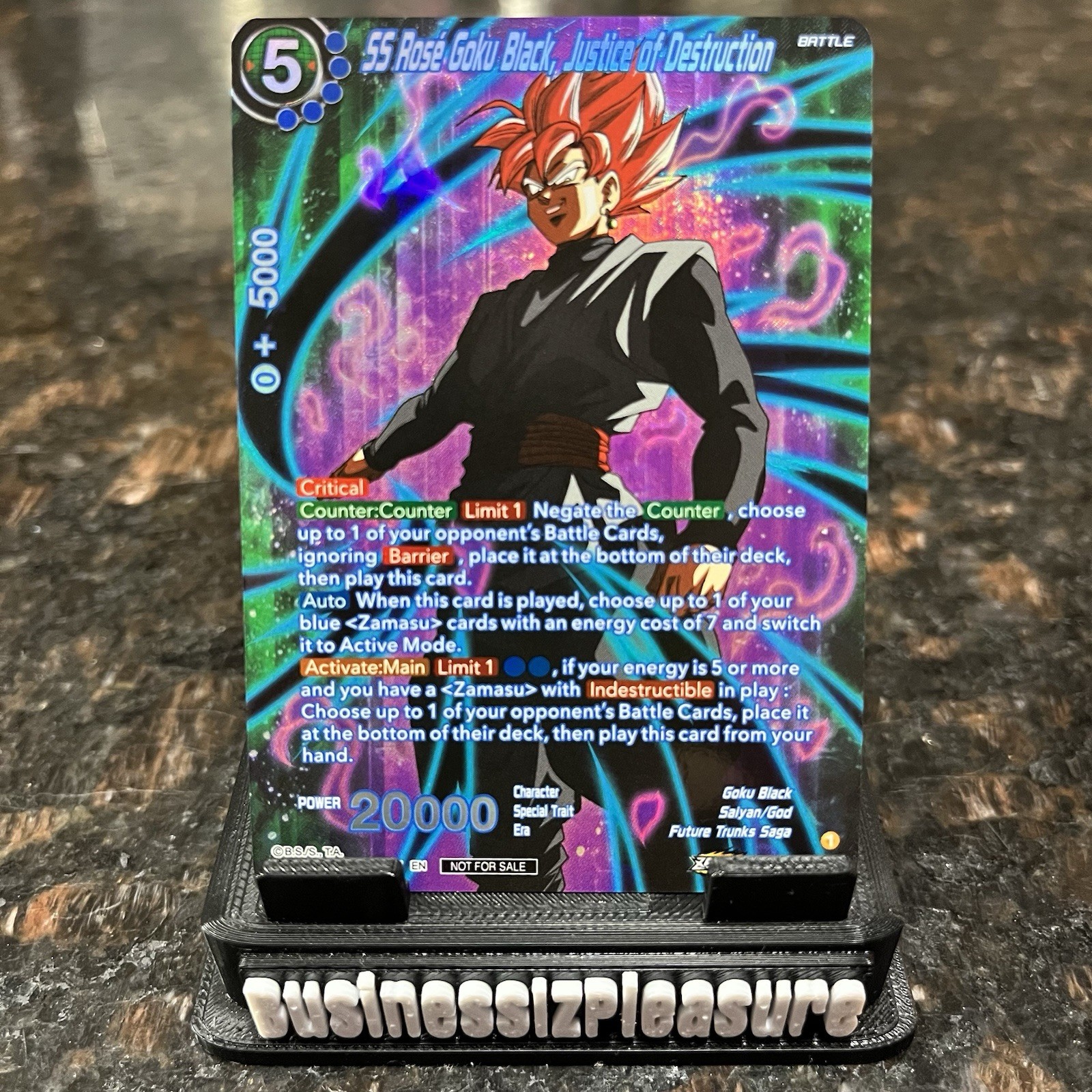 SS Rose Goku Black Justice of Destruction Alt Art Foil Dragon Ball Super Card NM
