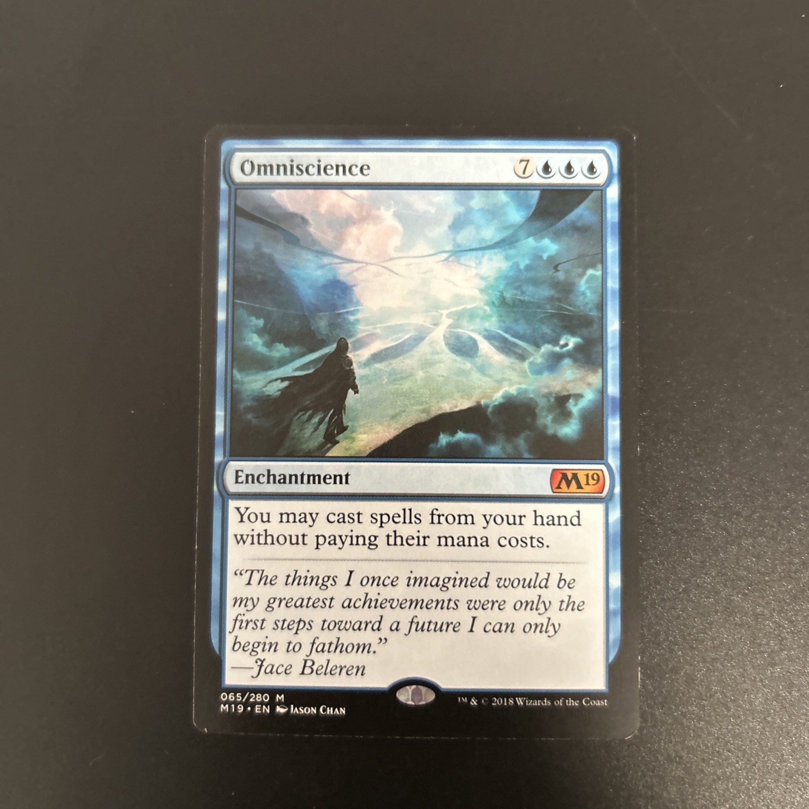 Magic the Gathering- Omniscience 065/280 Core Set 2019 Regular Mythic ENG Blue