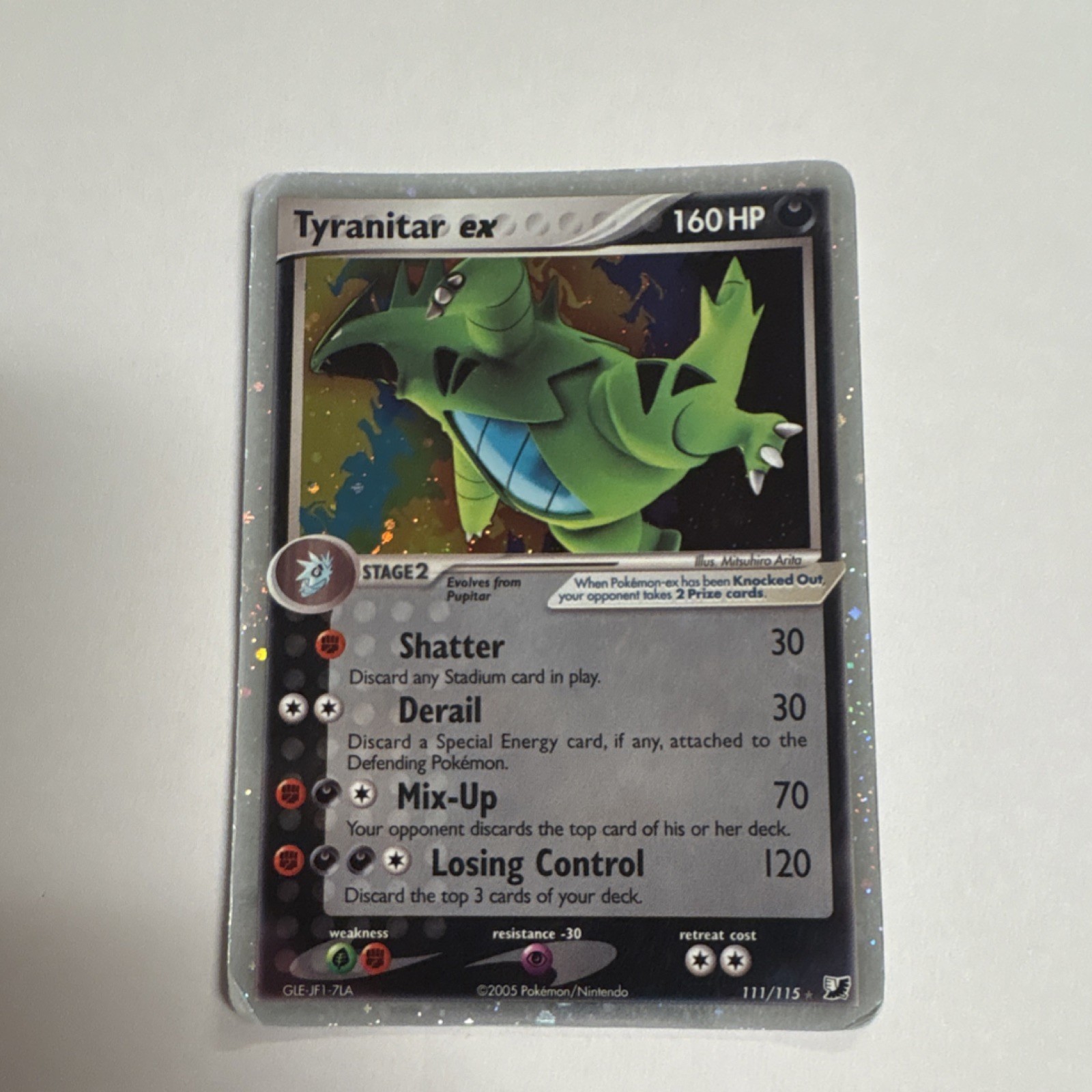 Pokemon TCG Tyranitar ex Unseen Forces 111/115 Ultra Rare Holo English 2005
