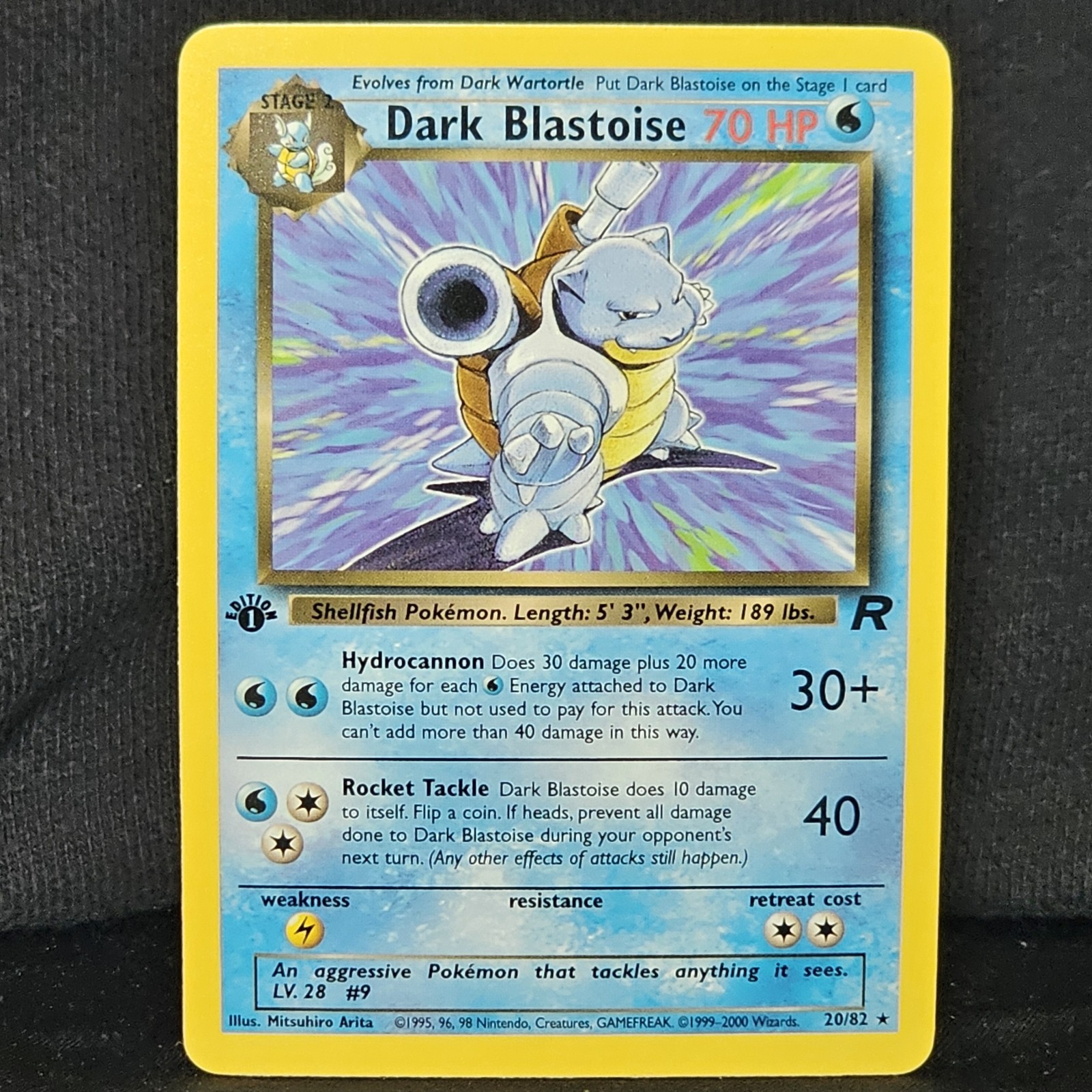 1st Edition Dark Blastoise Team Rocket Rare 20/82 LP NON HOLO