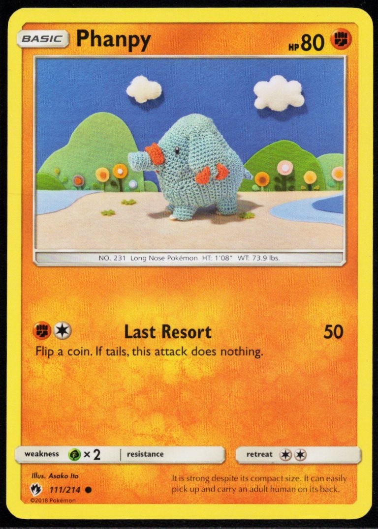 Phanpy 111/214 Common Lost Thunder Near Mint