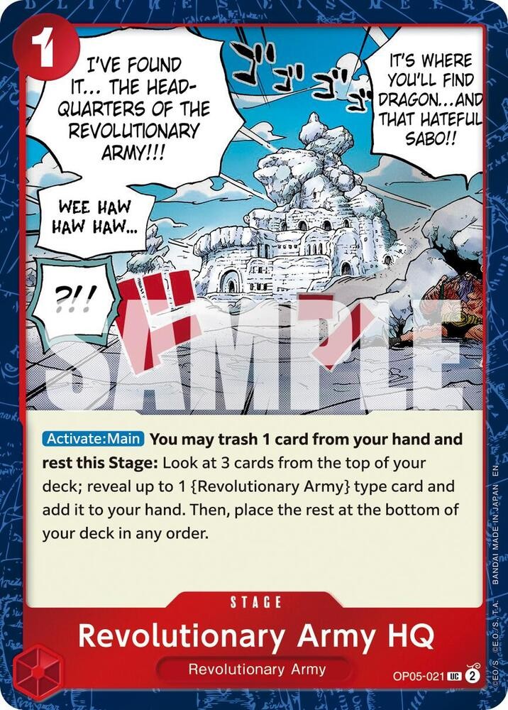 Revolutionary Army HQ Pirate Foil UC Premium Booster The Best Vol. 2 OP05-021 NM