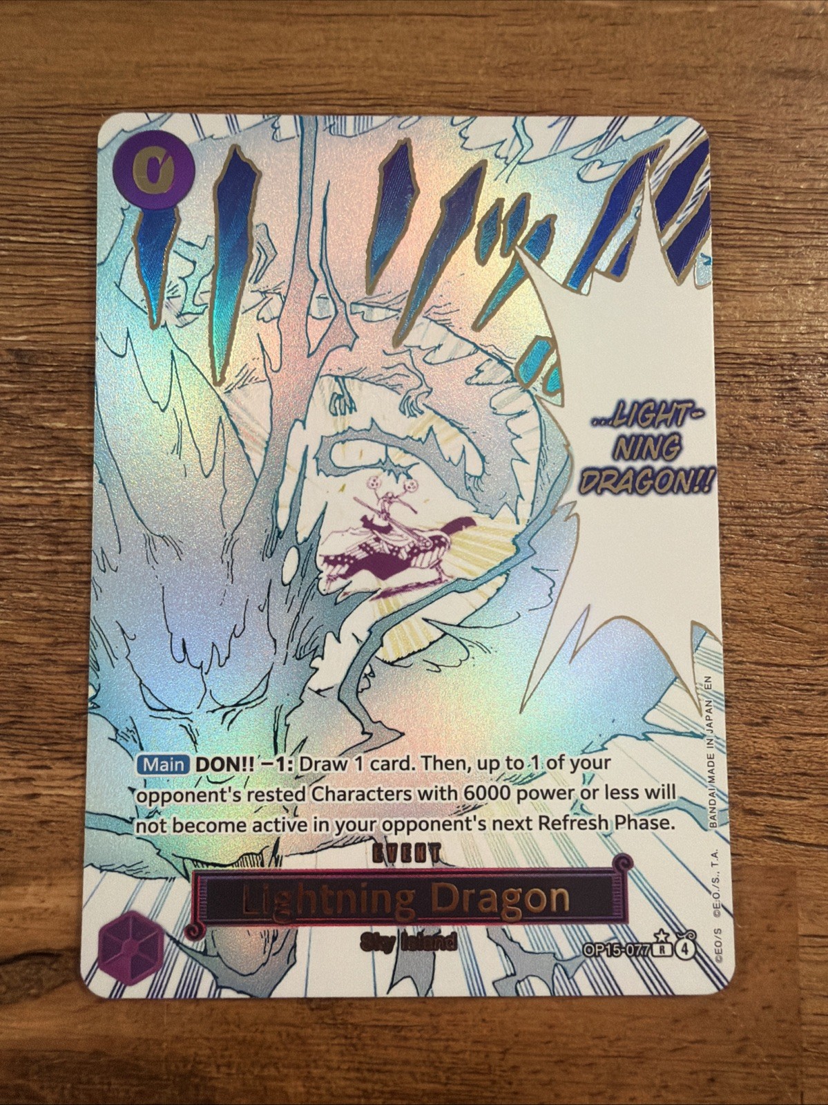 LIGHTNING DRAGON ALTERNATE ART OP15-077 ONE PIECE ENGLISH