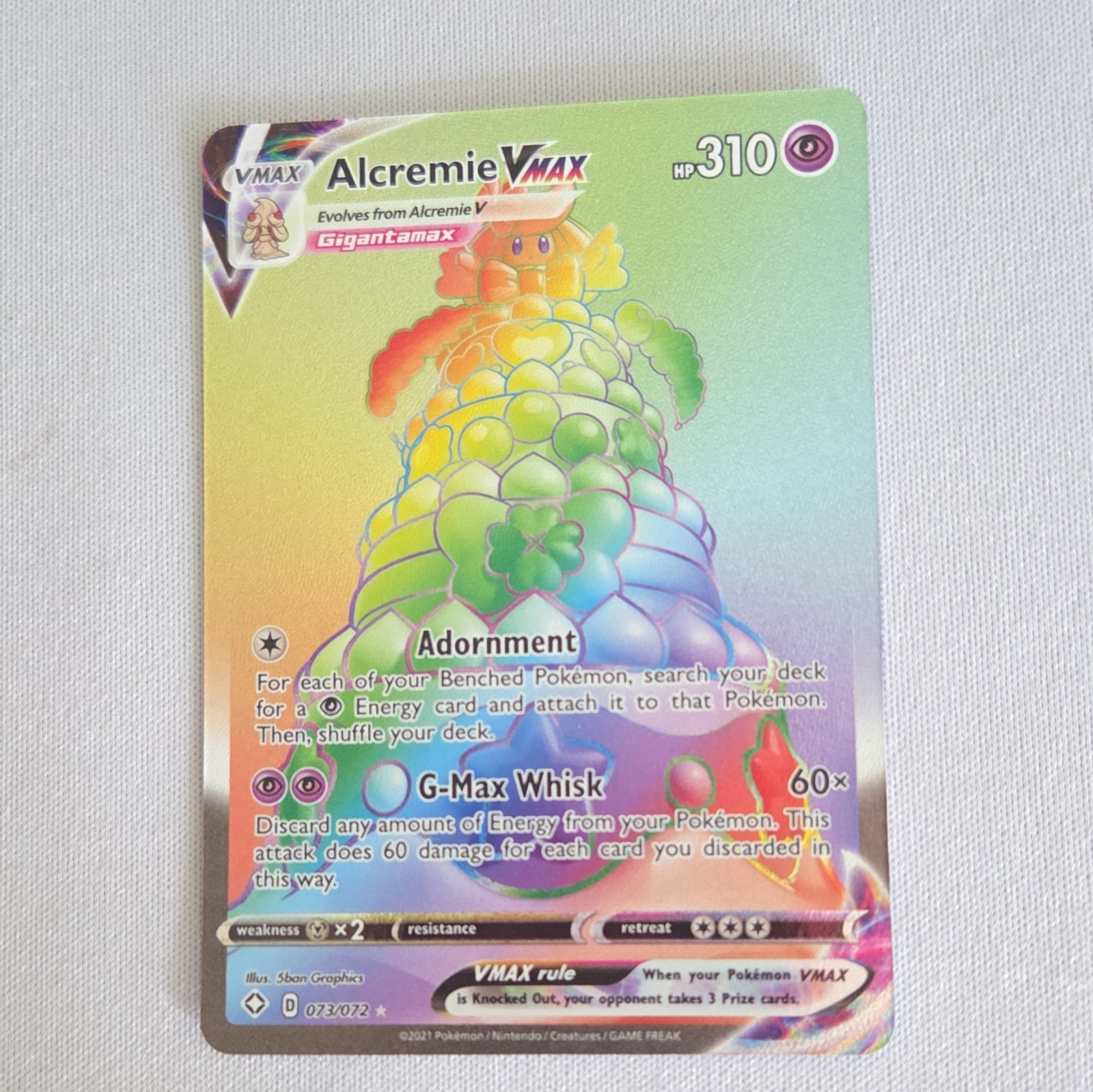 The Pokémon Company Alcremie VMAX 073/072 Shining Fates Secret Holo ENG