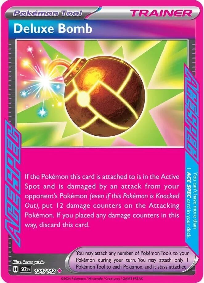 DELUXE BOMB 134/142 STELLAR CROWN POKEMON (ACE SPEC, NM)