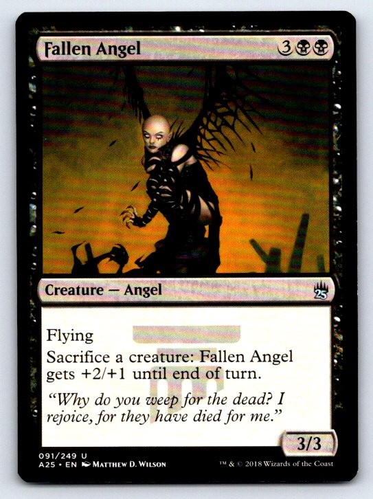 Fallen Angel 91 Uncommon Masters 25 Magic: The Gathering Lightly Played