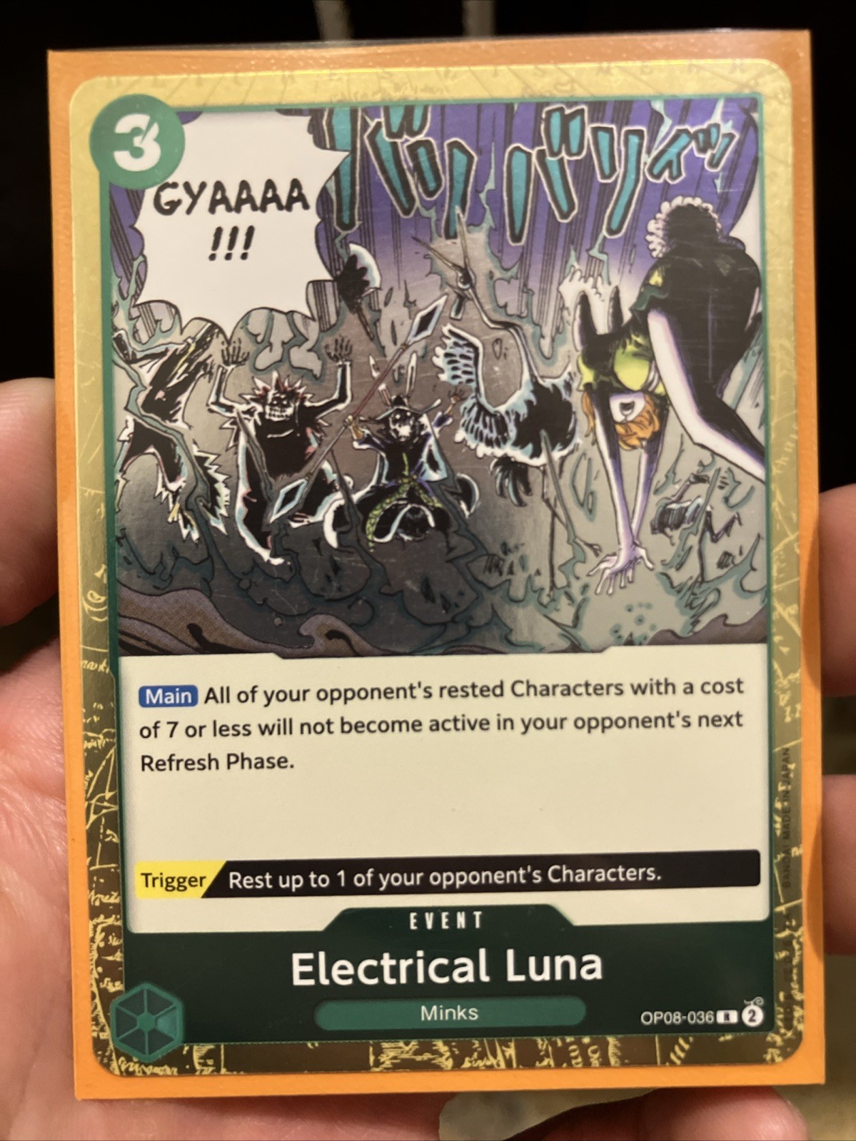 Electrical Luna OP08-036 Rare Two Legends One Piece Near Mint