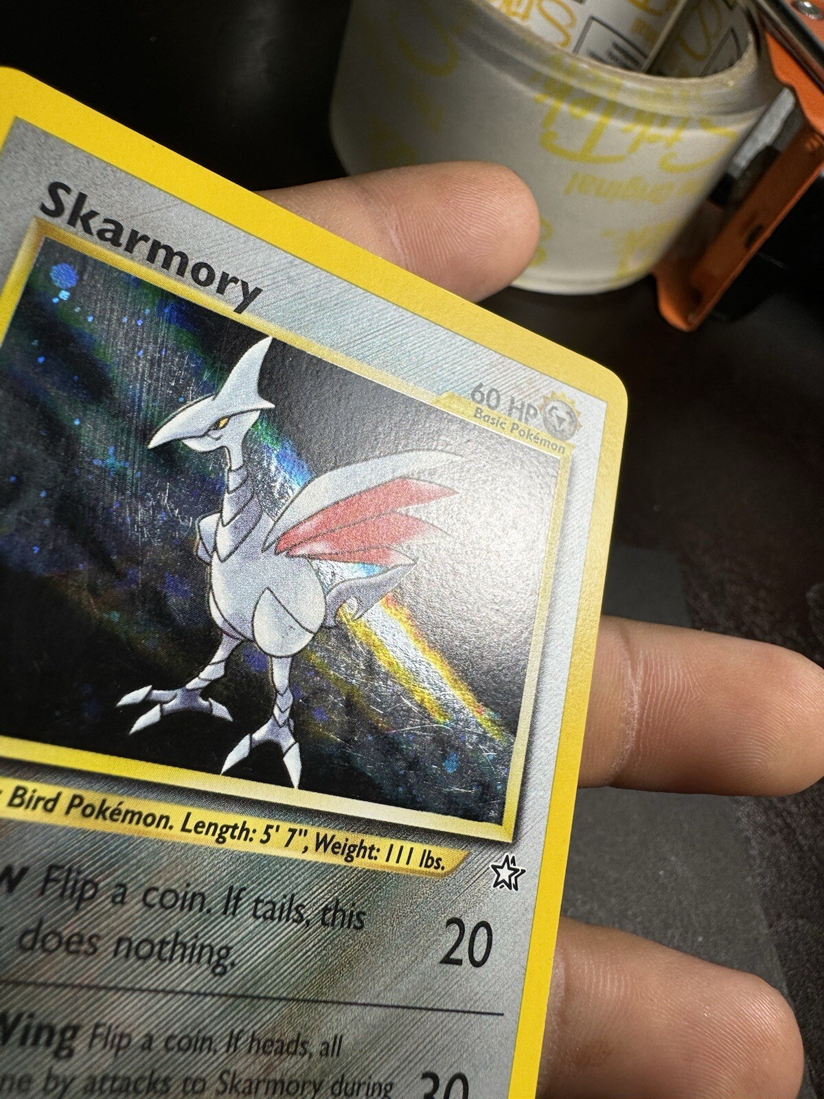 Pokemon Skarmory 13/111 Neo Genesis NM Holo Bleed Rare Card