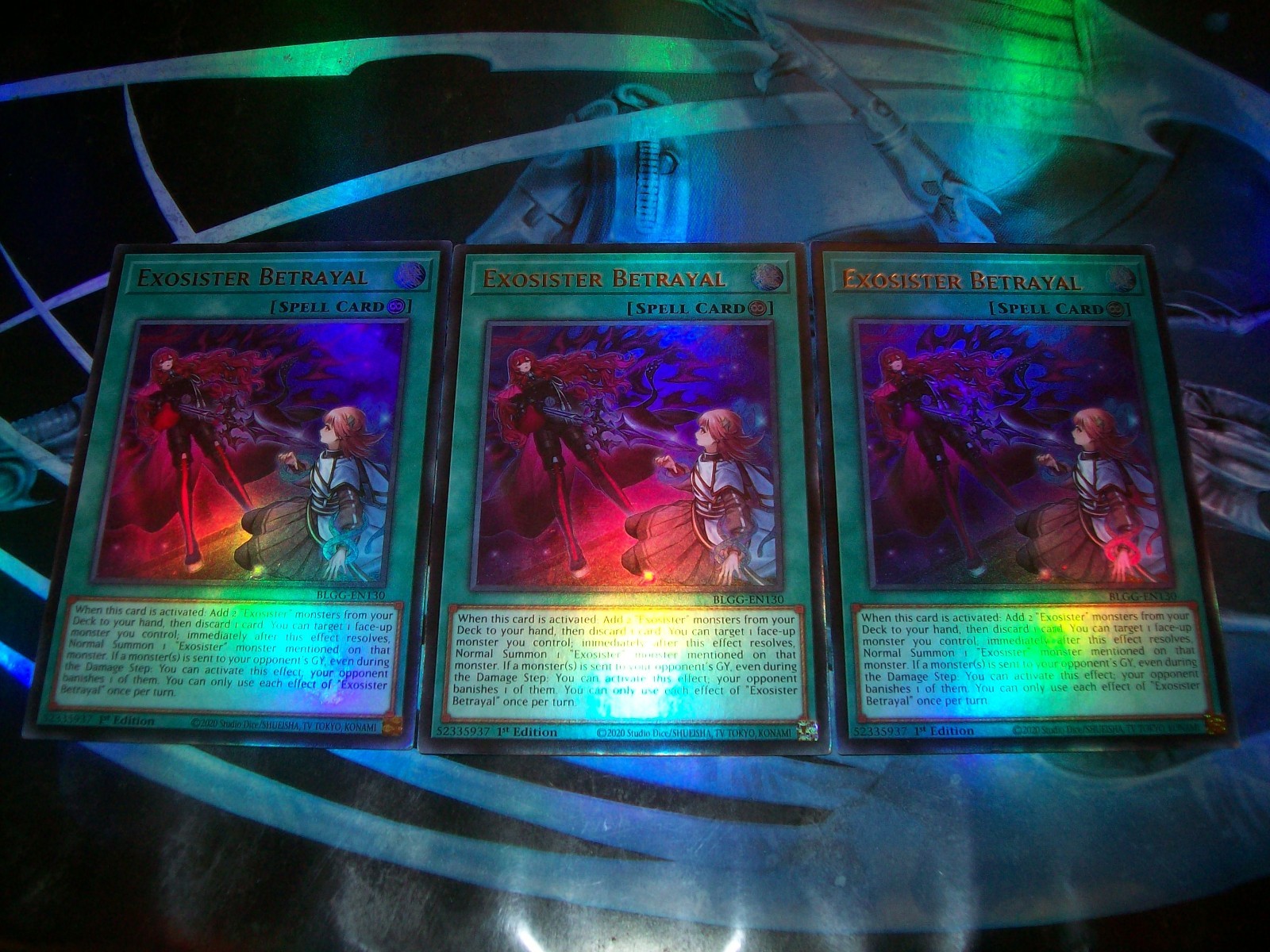 3x Exosister Betrayal 1st Edition Ultra Rare BLGG-EN130 Yu-Gi-Oh!